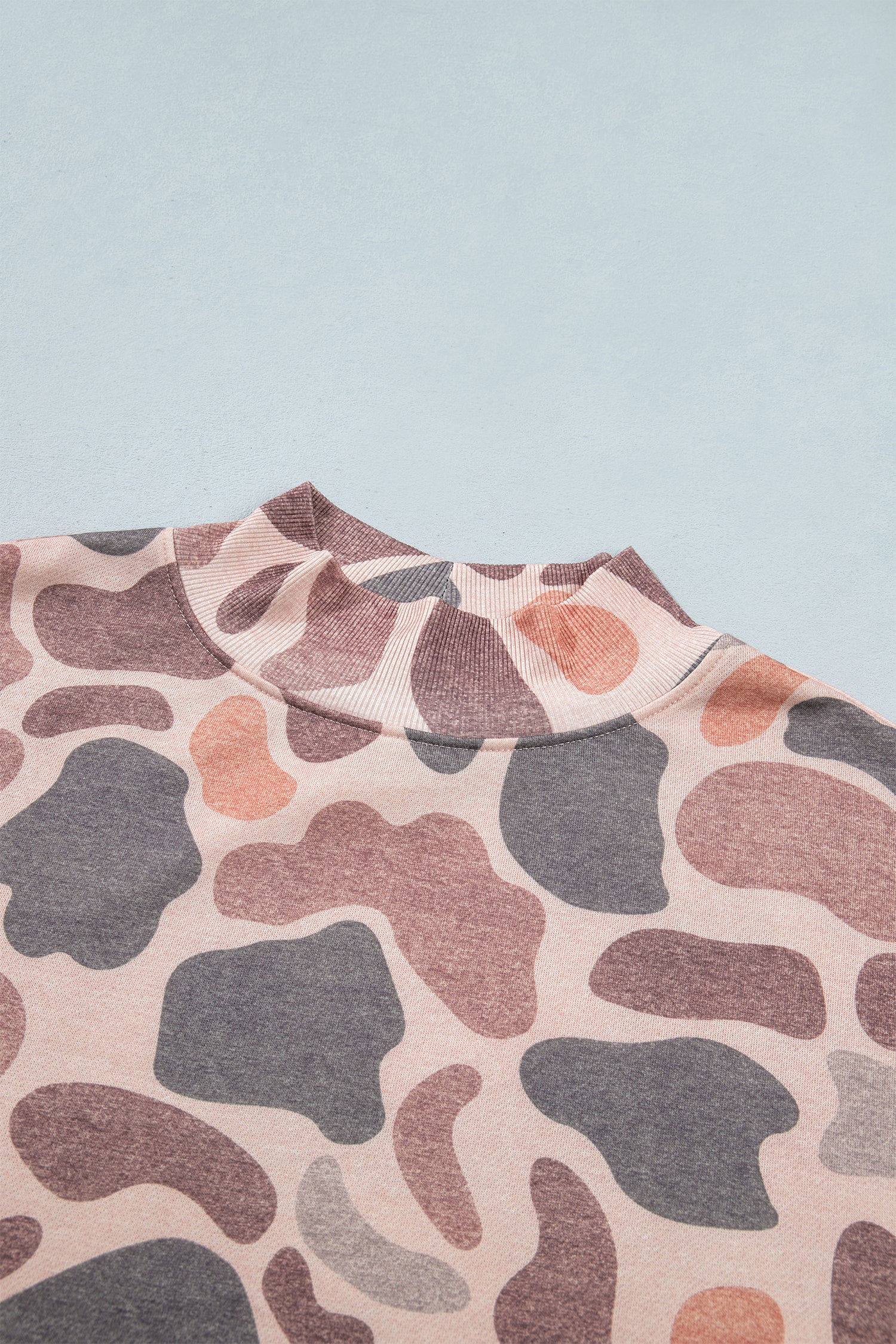 Multicolour Camouflage Western Style Pullover Sweatshirt