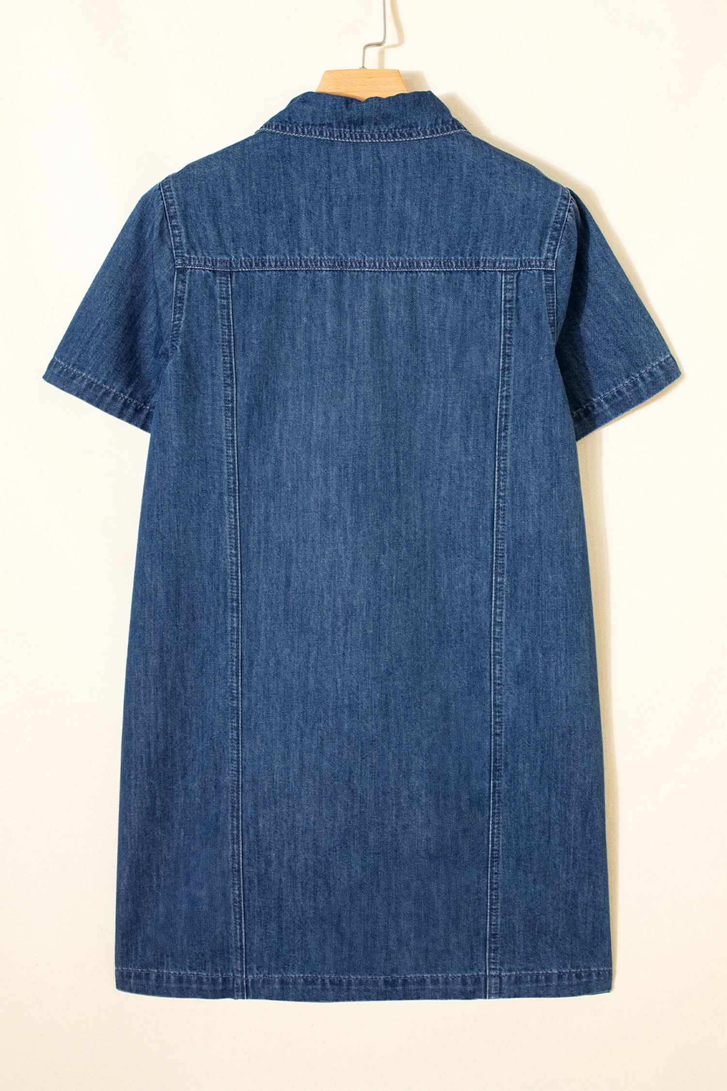 Blue Sequin Football Cheer Patches Game Day Denim Mini Dress