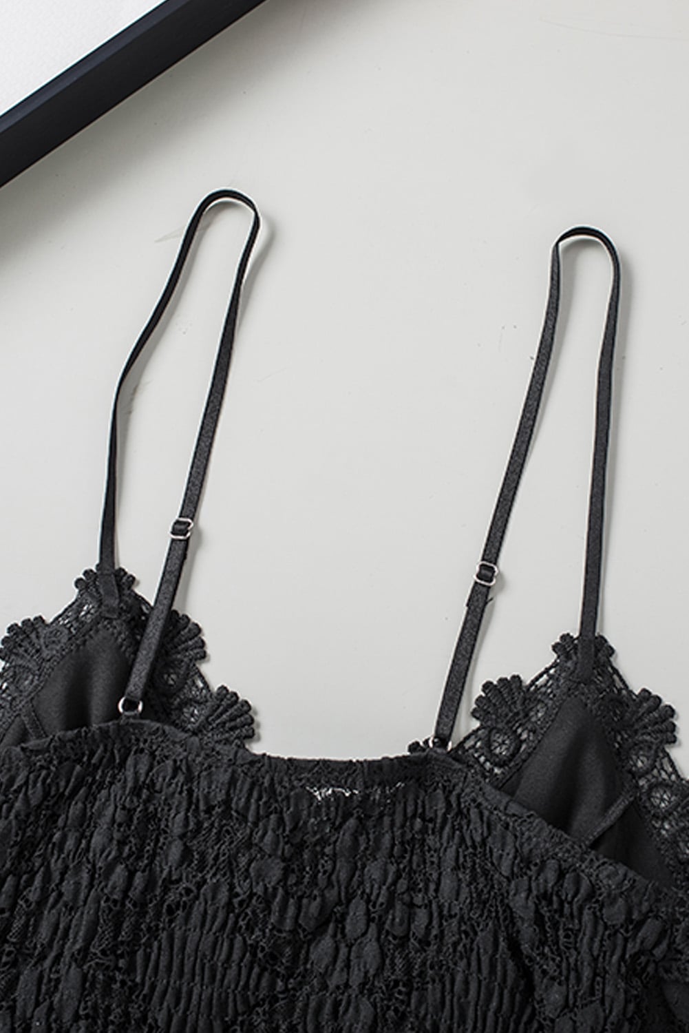 Black  Crochet Lace Bralette Crop Top