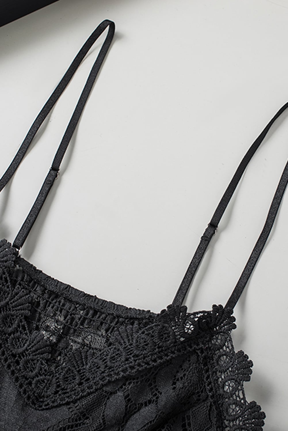 Black  Crochet Lace Bralette Crop Top