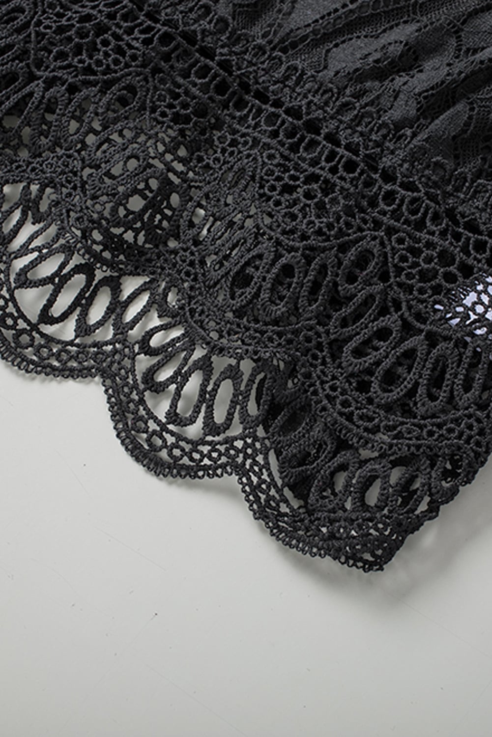 Black  Crochet Lace Bralette Crop Top