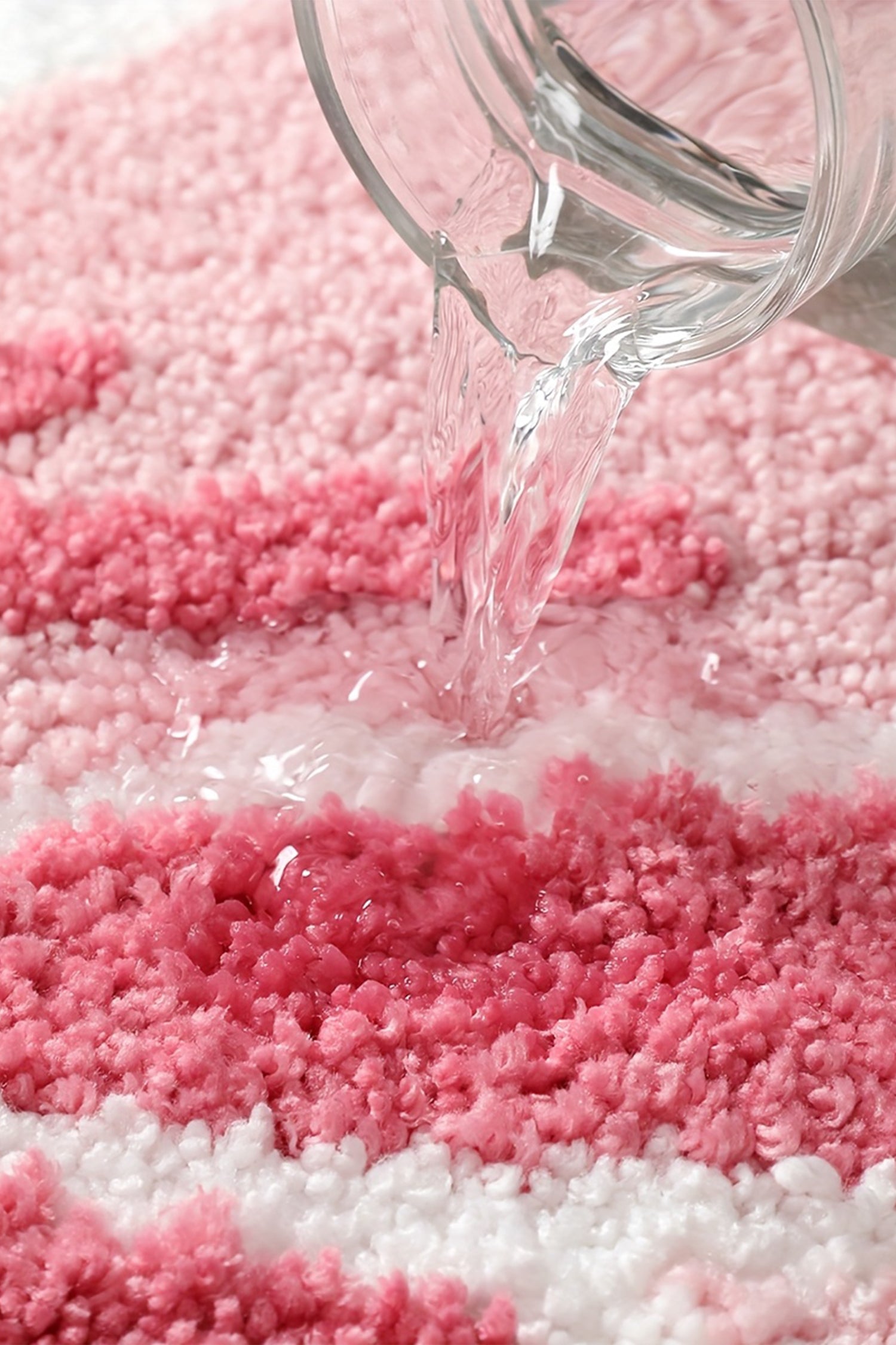 Pink Coquette Bow Plush Microfiber Absorbent Bath Mat