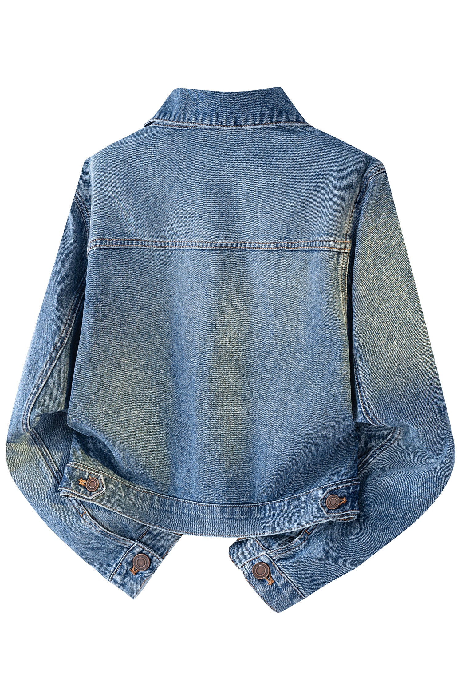 Beau Blue Flap Pockets Tailored Denim Jacket