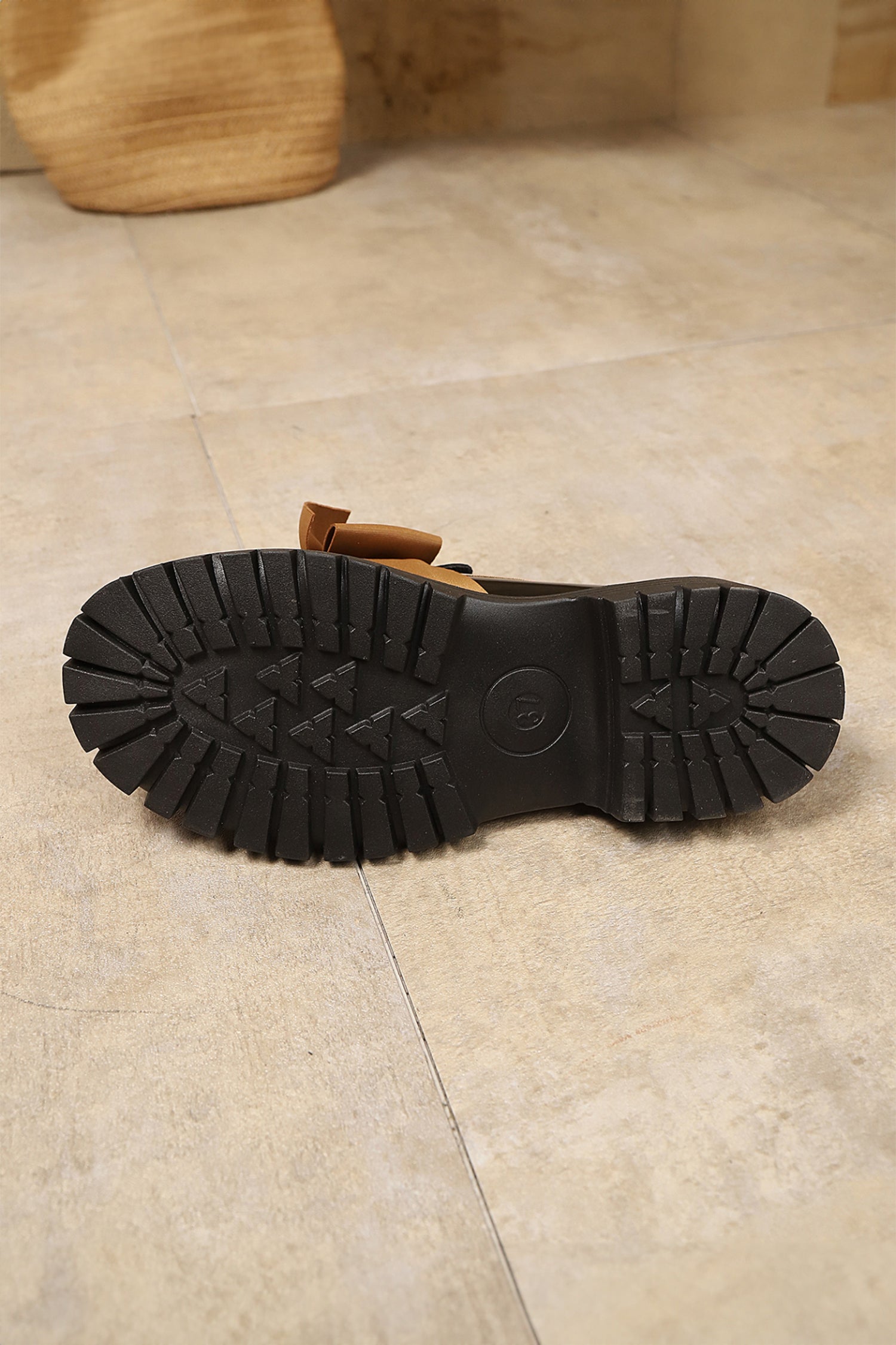 Color black Bowknot Platform Loafers with Slip-On Design and TPR Sole