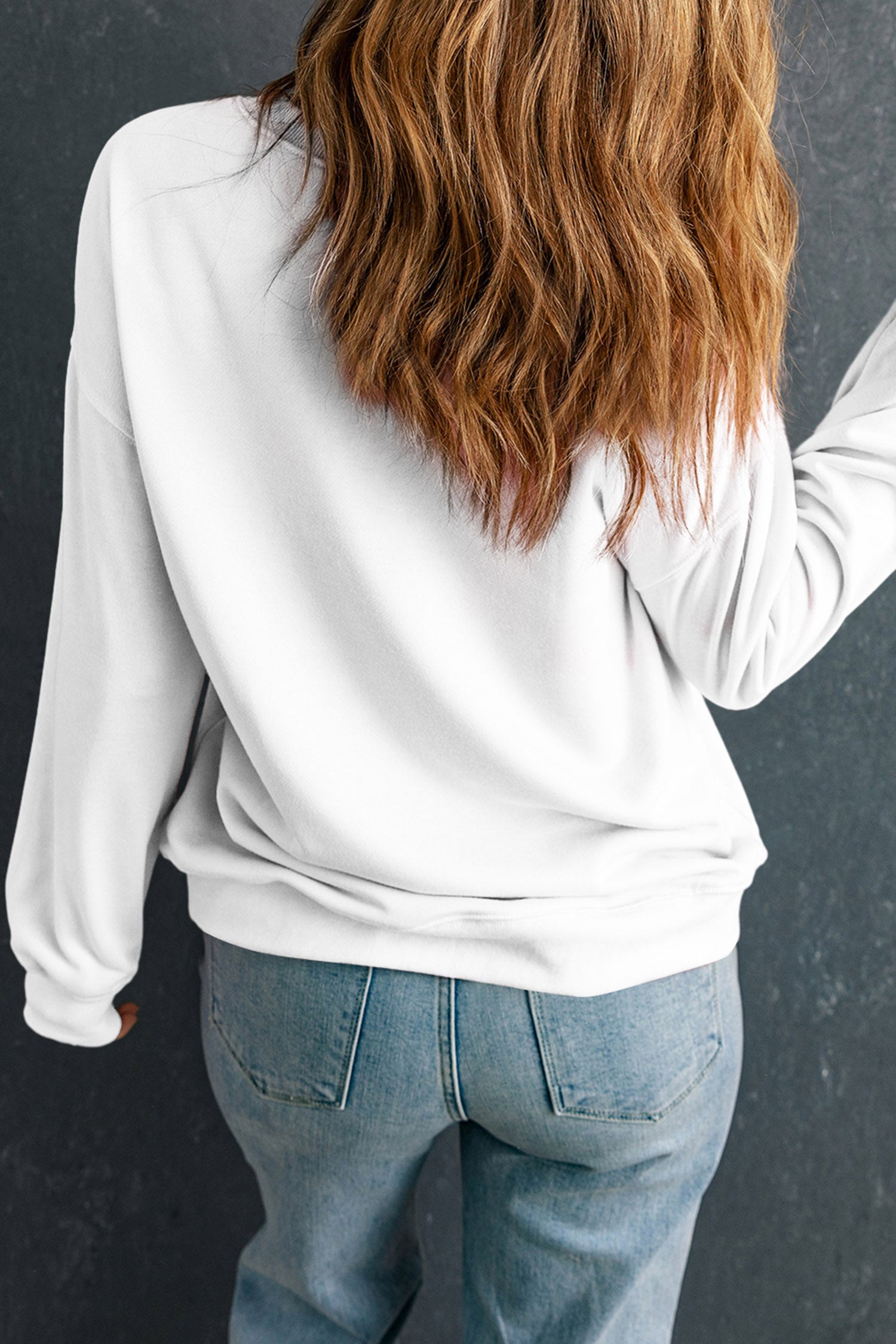 White Rodeo 8 Seconds Western Print Casual Graphic Sweatshirt