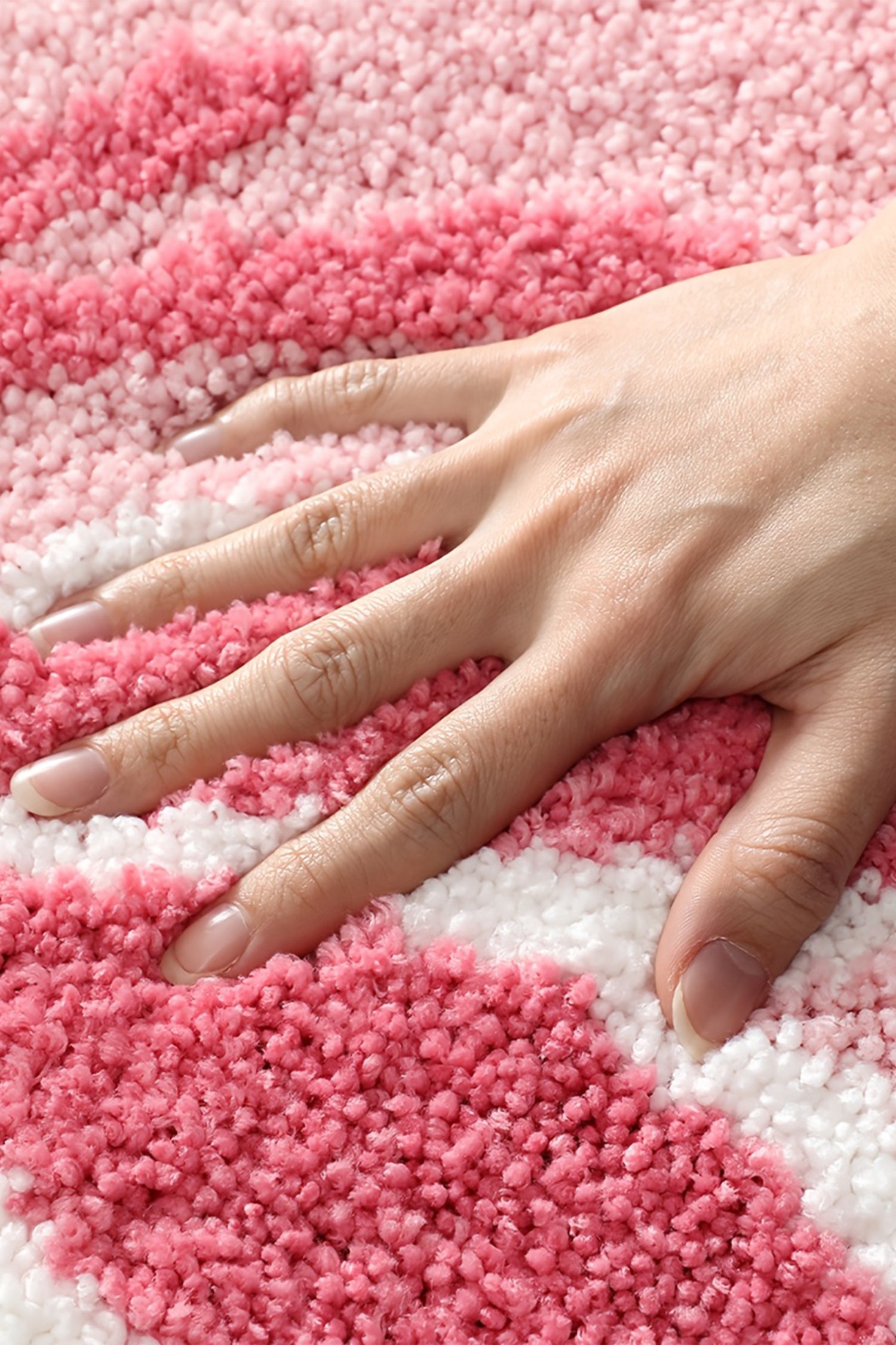 Pink Coquette Bow Plush Microfiber Absorbent Bath Mat