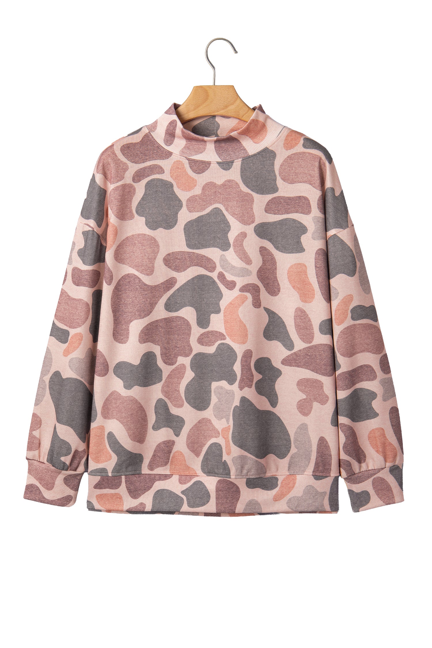 Multicolour Camouflage Western Style Pullover Sweatshirt