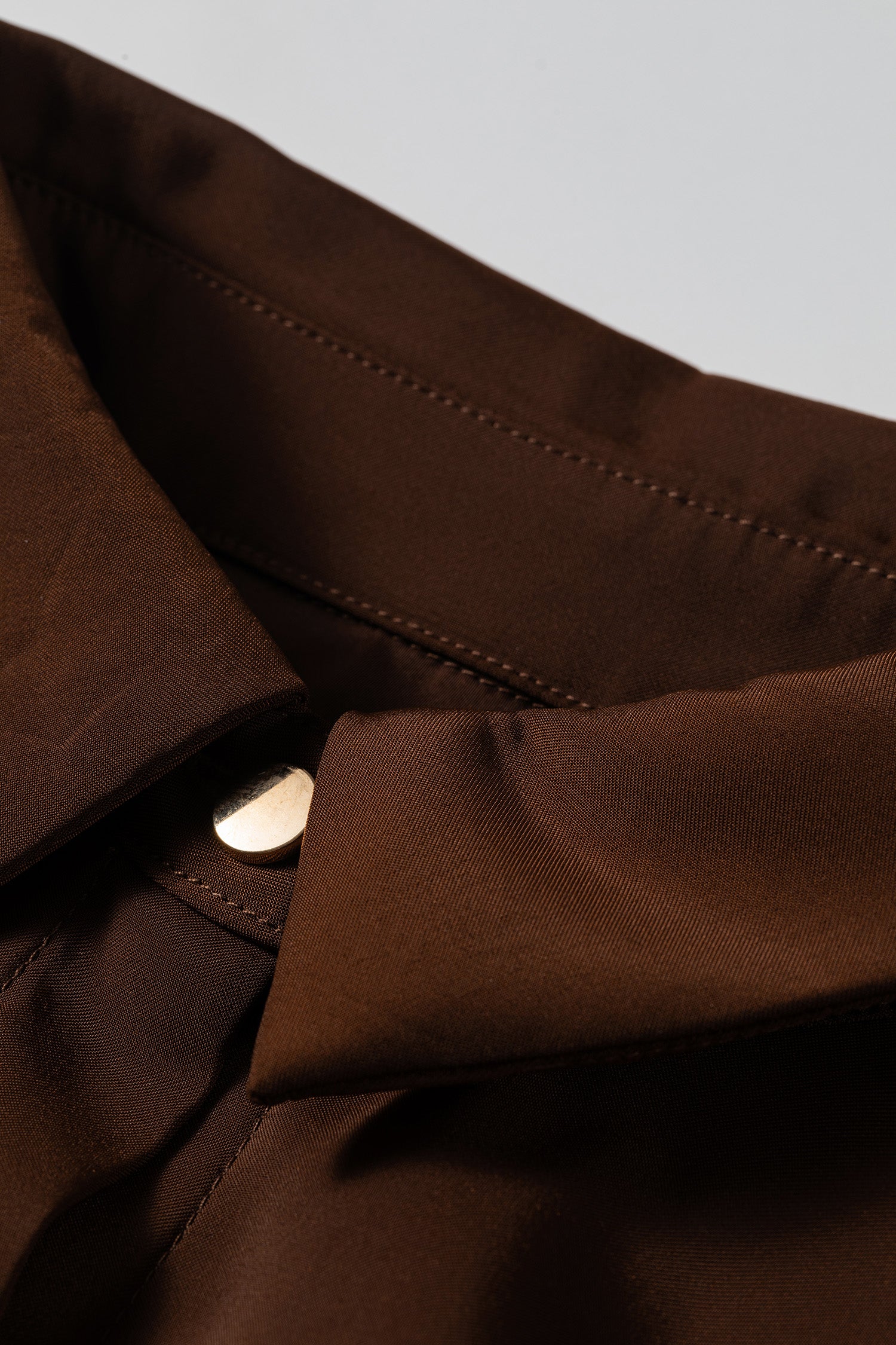 Coffee Multi Button Decoration Tab Long Sleeve Casual Shirt
