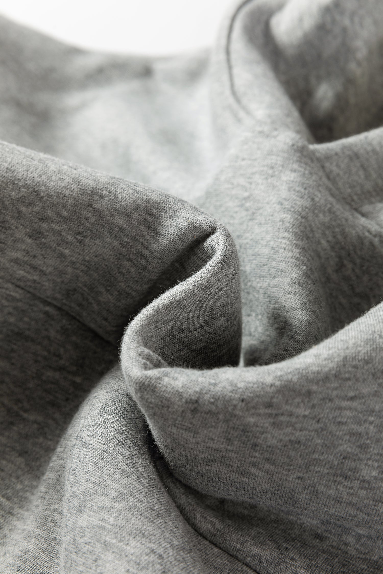 Gray Contrast Rope Drawstring Ruffle Trim Drop Shoulder Baggy Hoodie
