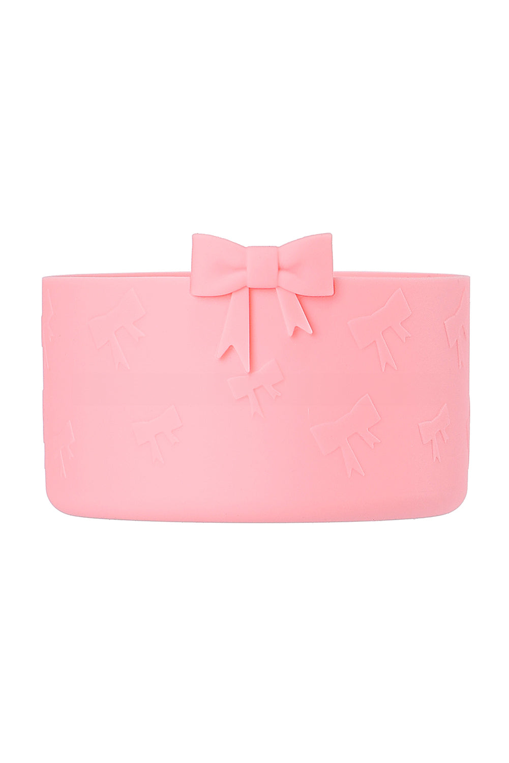 Pink Bowknot Decor Food Grade Silicone Cup Sleeve