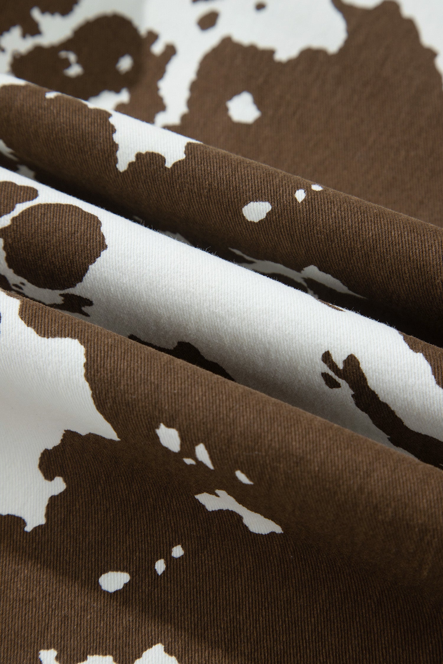 Brown Abstract Pattern Regular Fit Full-Length Western Style Jeans