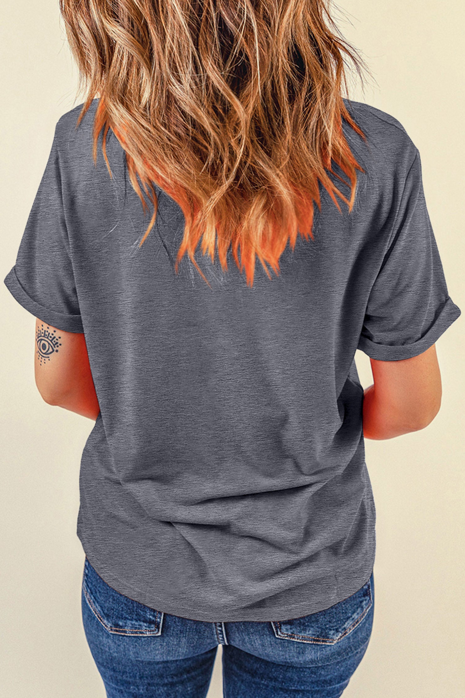 Gray KENTUCKY Mix Pattern Printed Patriotic Tee