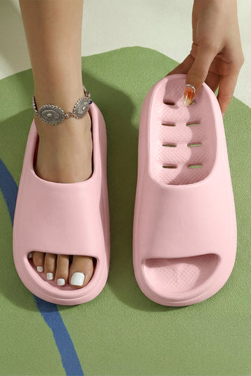 Gossamer Pink Anti-skid EVA Cut-out Indoors Bathing Slippers