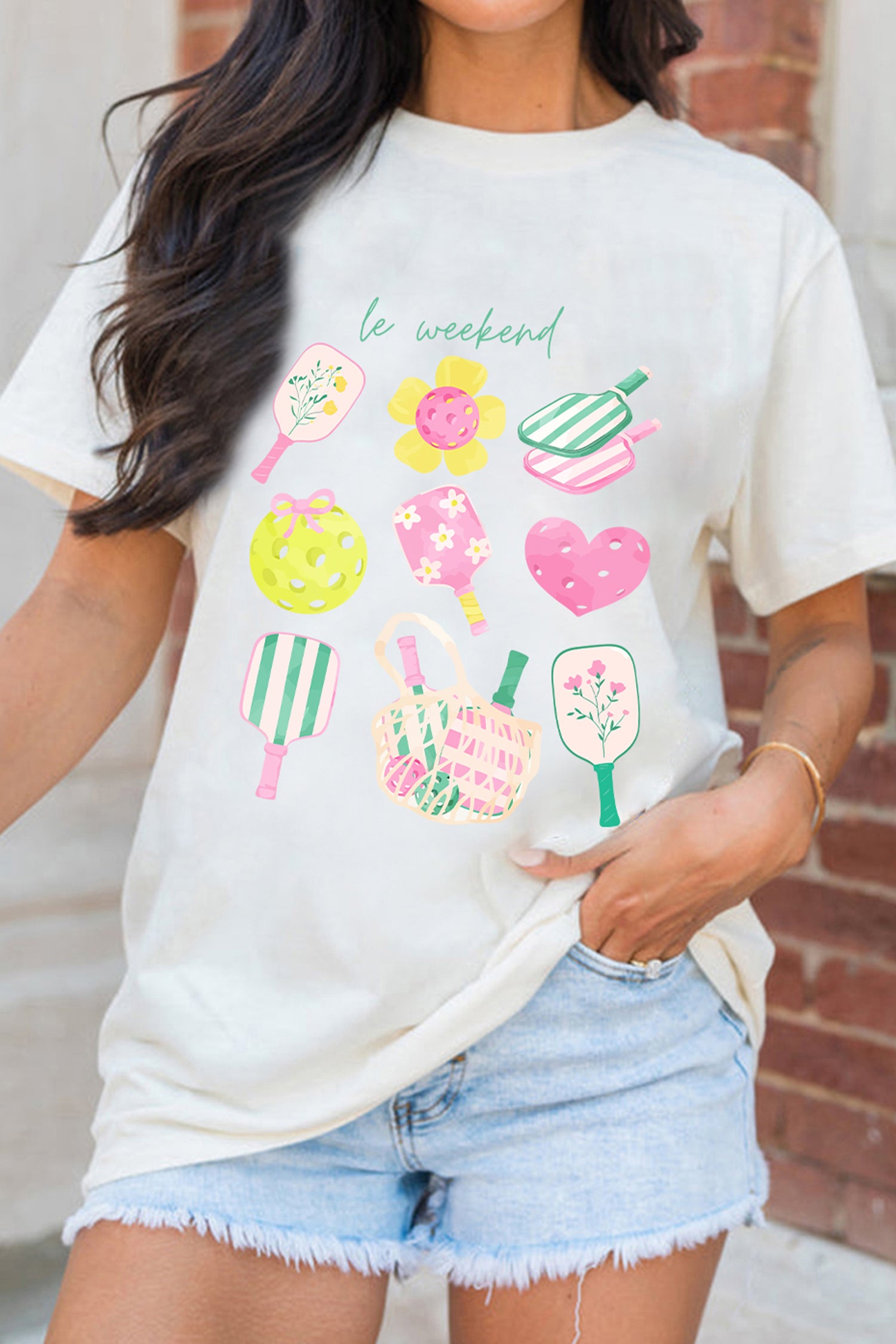 White le weekend Pickleball Graphic Tee