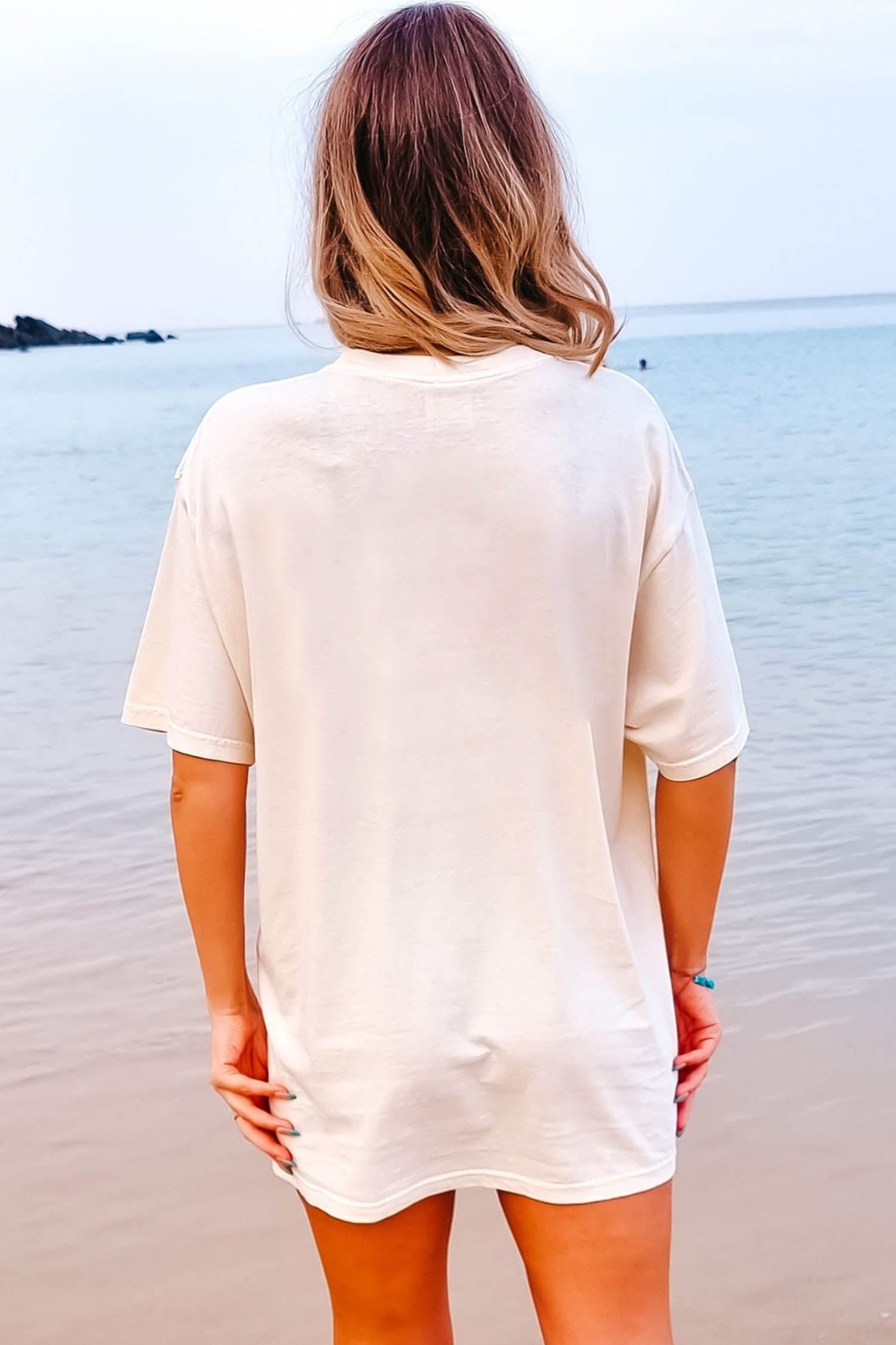White Lobster Martini Society Graphic Tunic Tee
