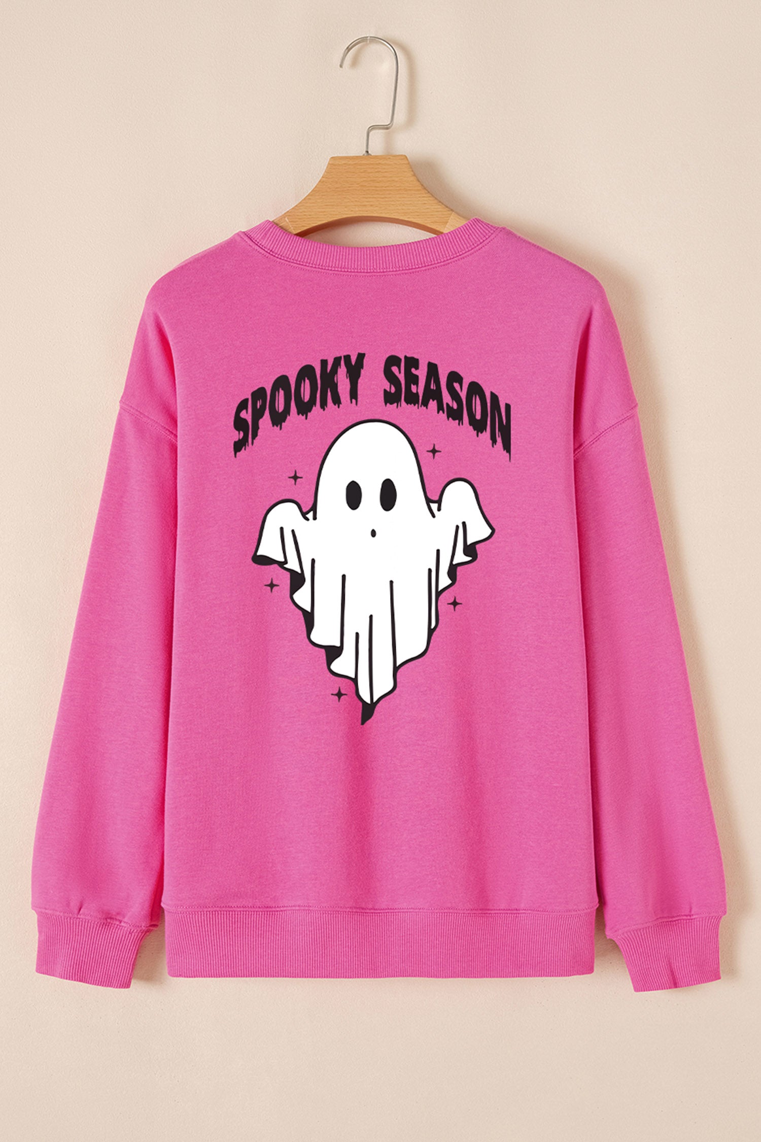 Bonbon Skeleton Hand Graphic Casual Halloween Sweatshirt
