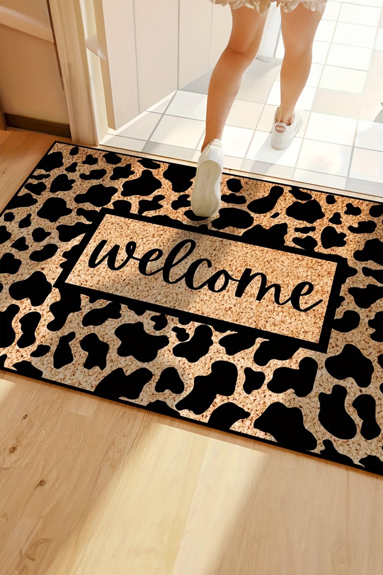 Camel Stylish Animal Print Welcome Doormat