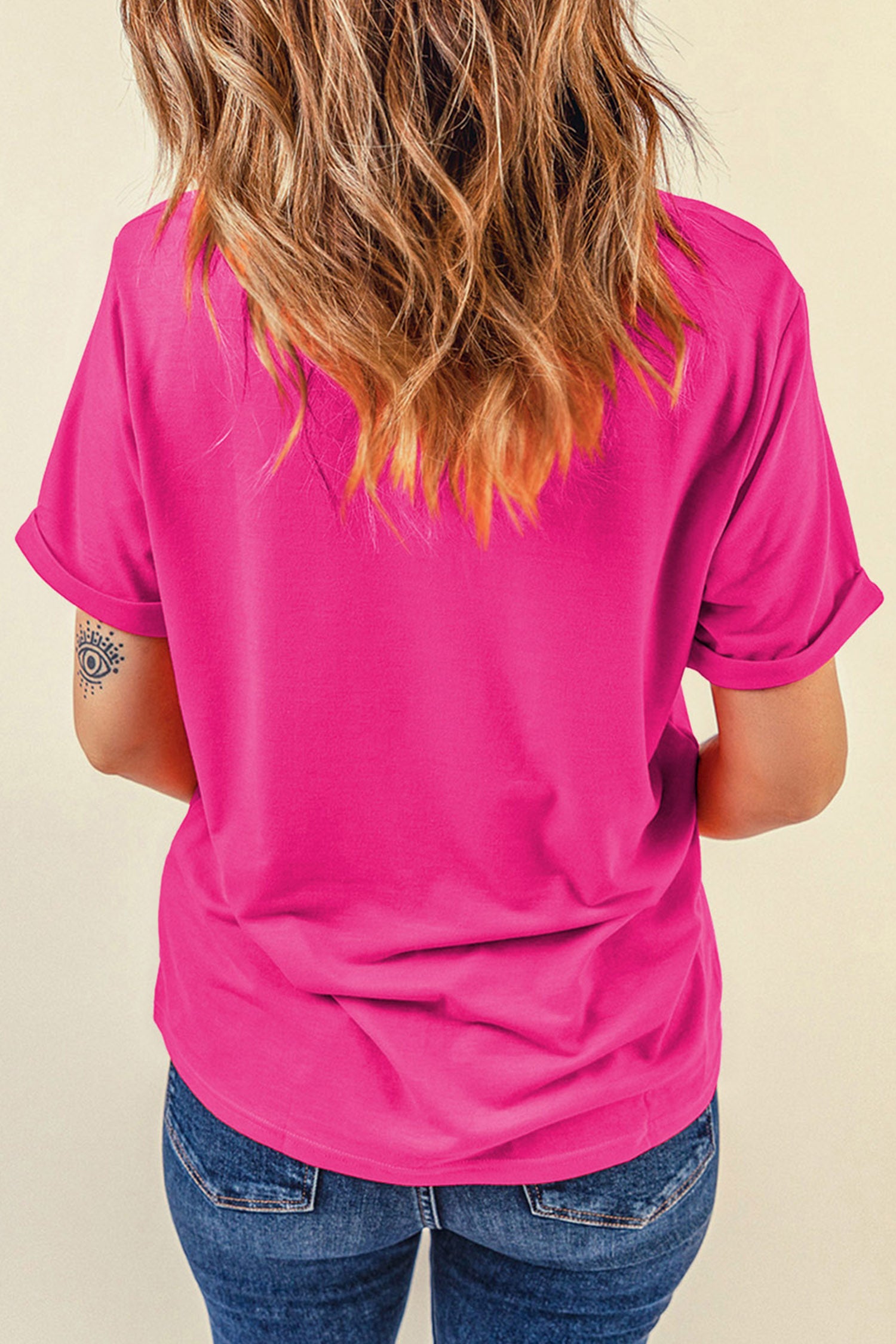 Rose Red BEACH BABE Graphic Relaxed T Shirt