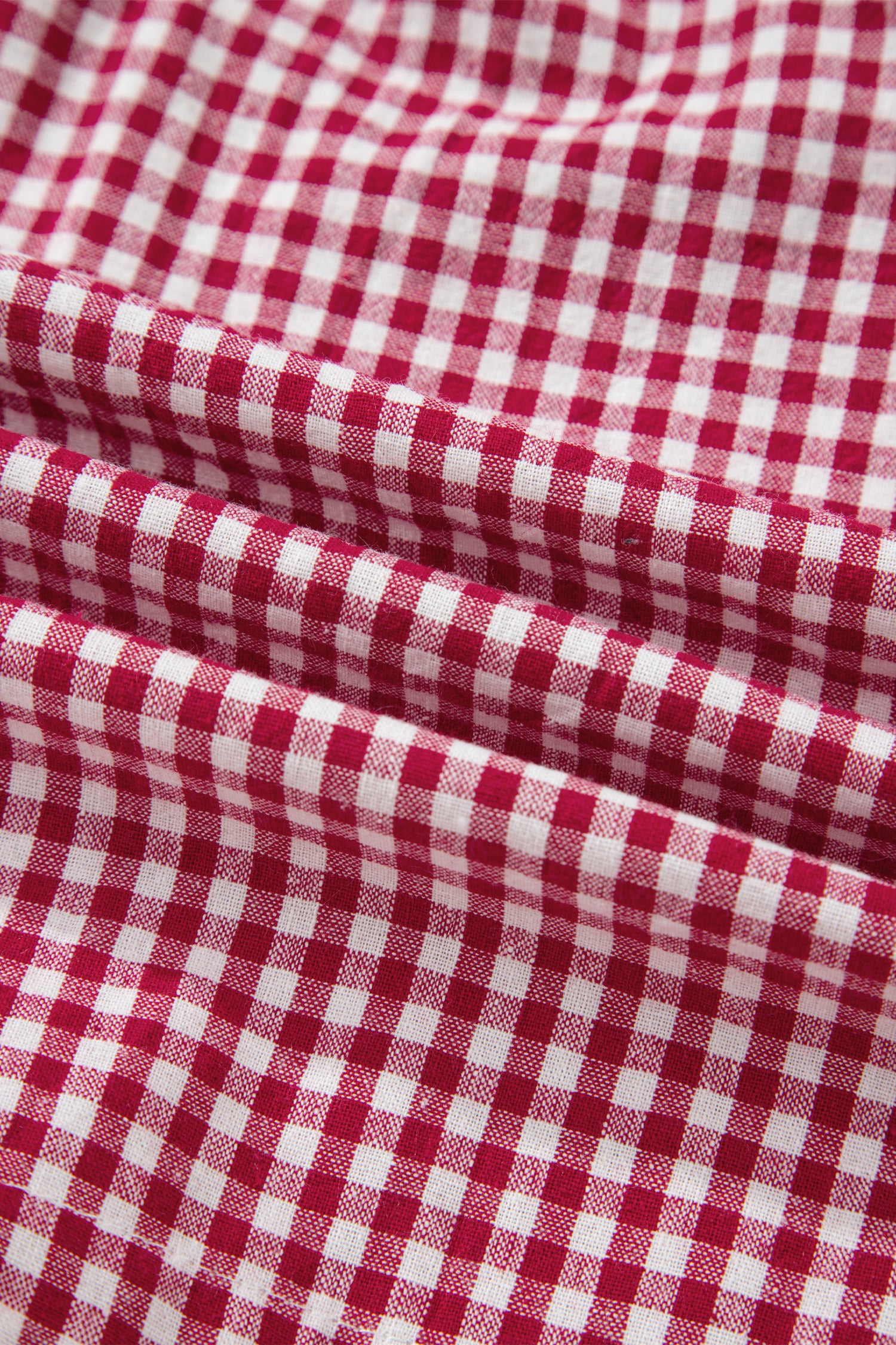 Red Contrast Trim Plaid Print Plus Size Shorts