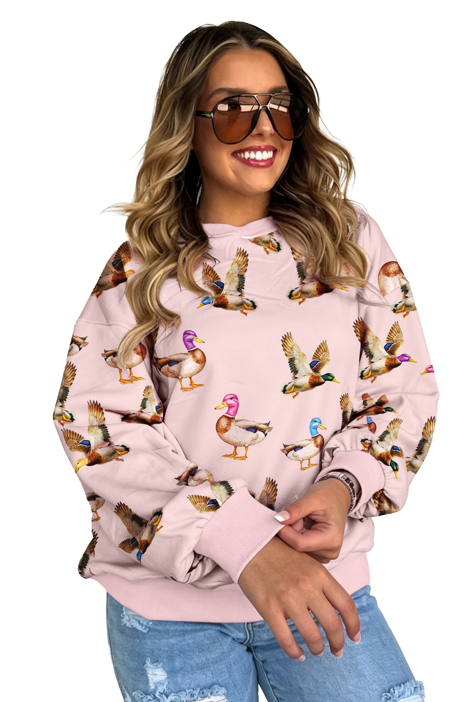 Multicolour Western Print Drop Shoulder Long Sleeve Sweatshirt