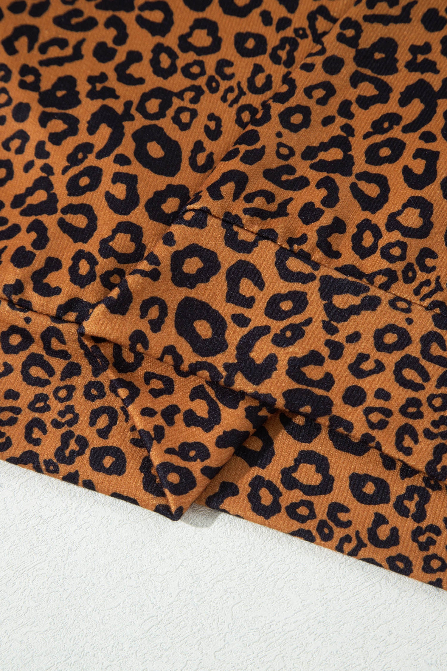 Brown Leopard Print Long Sleeve Top Relaxed Pant Set