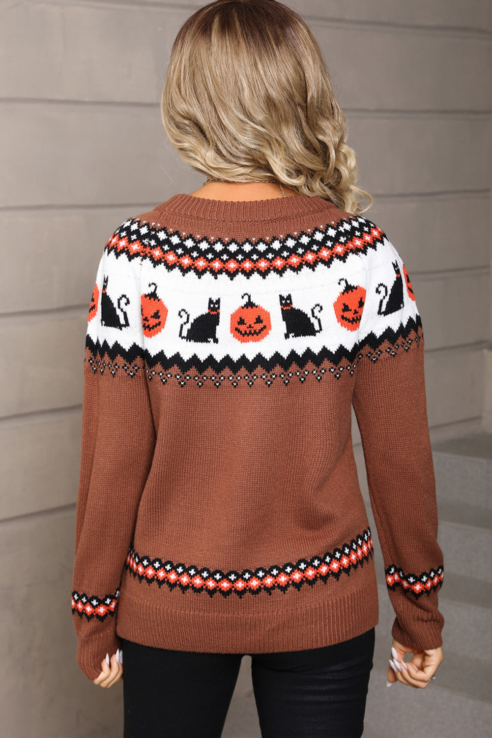 Coffee Pumpkin Jack-o-lantern Halloween Sweater