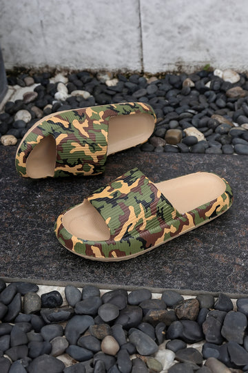 Blackish Green Camouflage Anti-Slip Thick Sole Outdoor Slippers