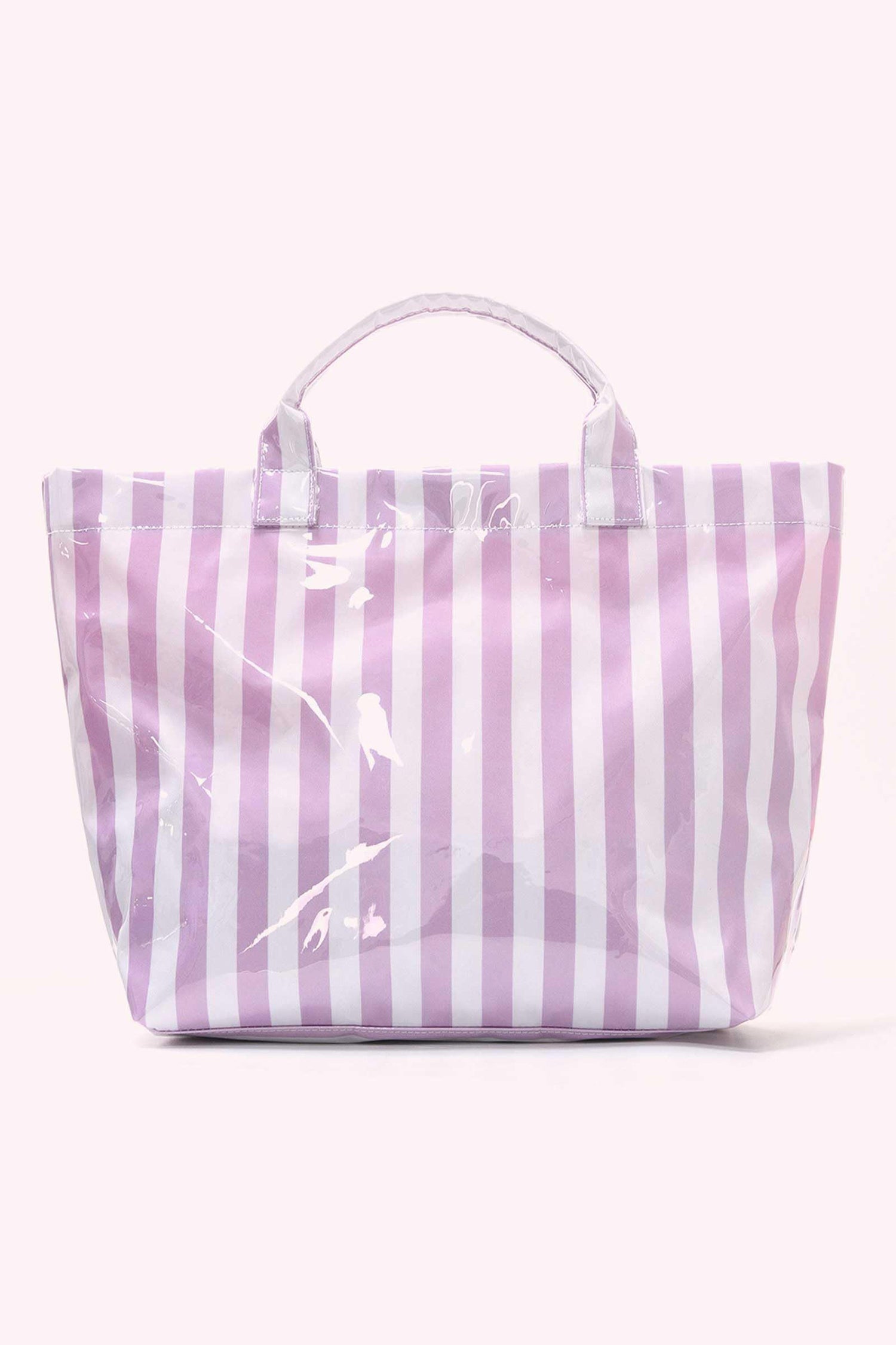 Wisteria Glossy Striped Vinyl Large Tote Bag