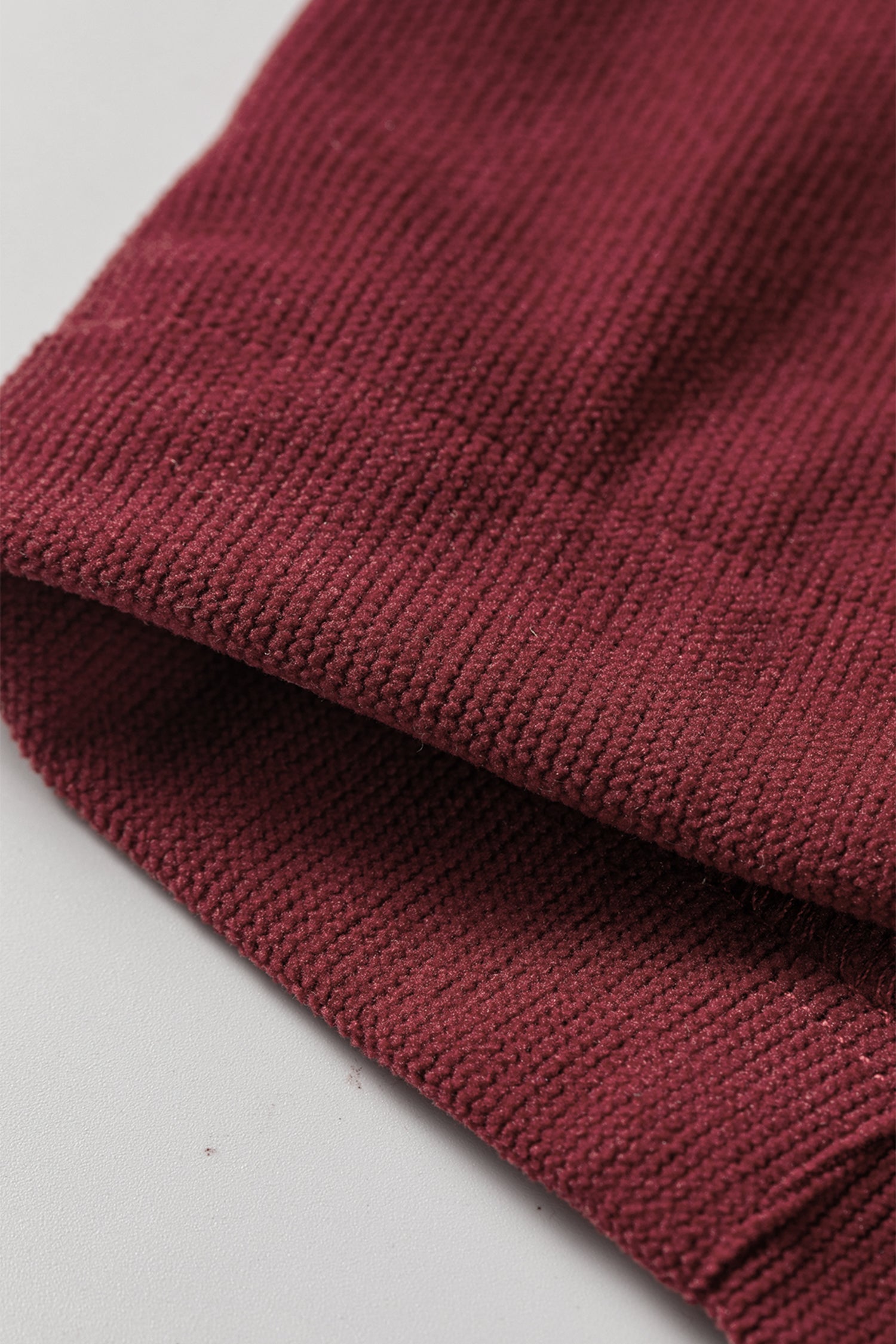 Racing Red Elastic Waist Drawstring Corduroy Casual Pants