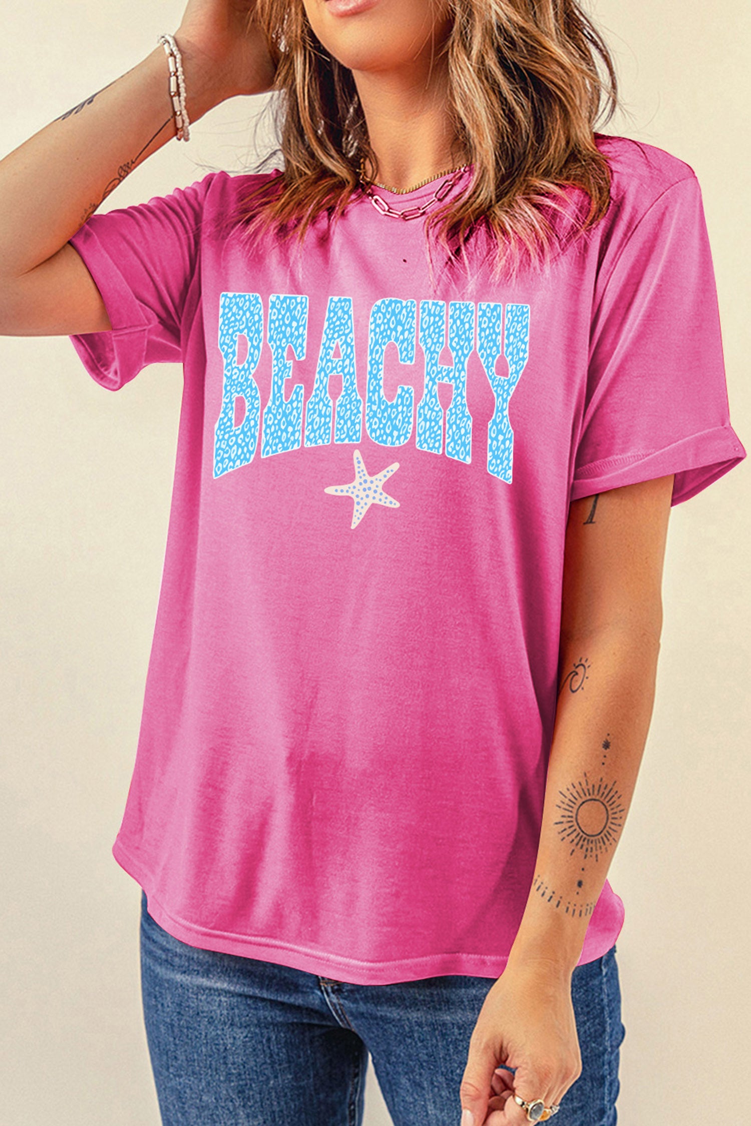 Sachet Pink BEACHY Starfish Graphic Tee