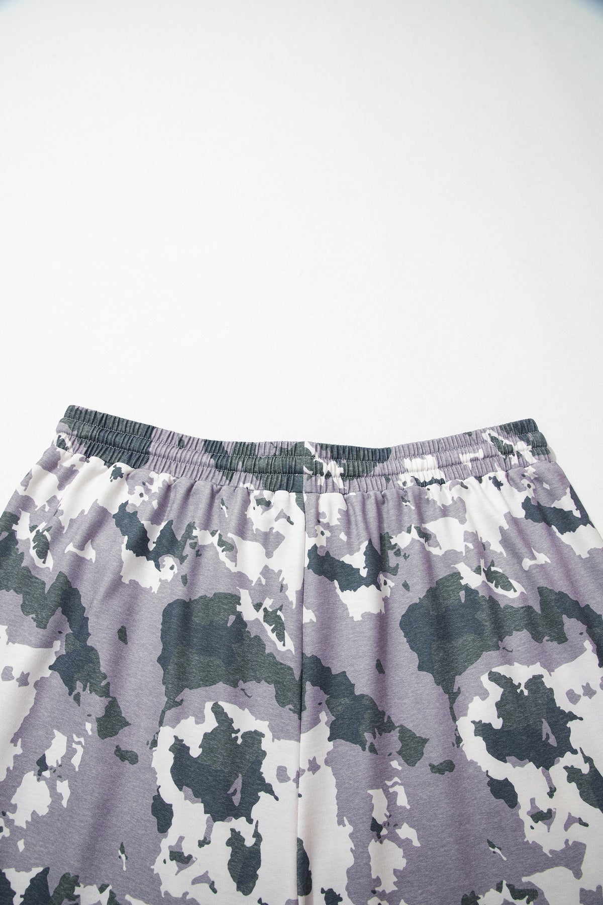 Brown Camo Drawstring Waist Patch Pocket Plus Size Pants