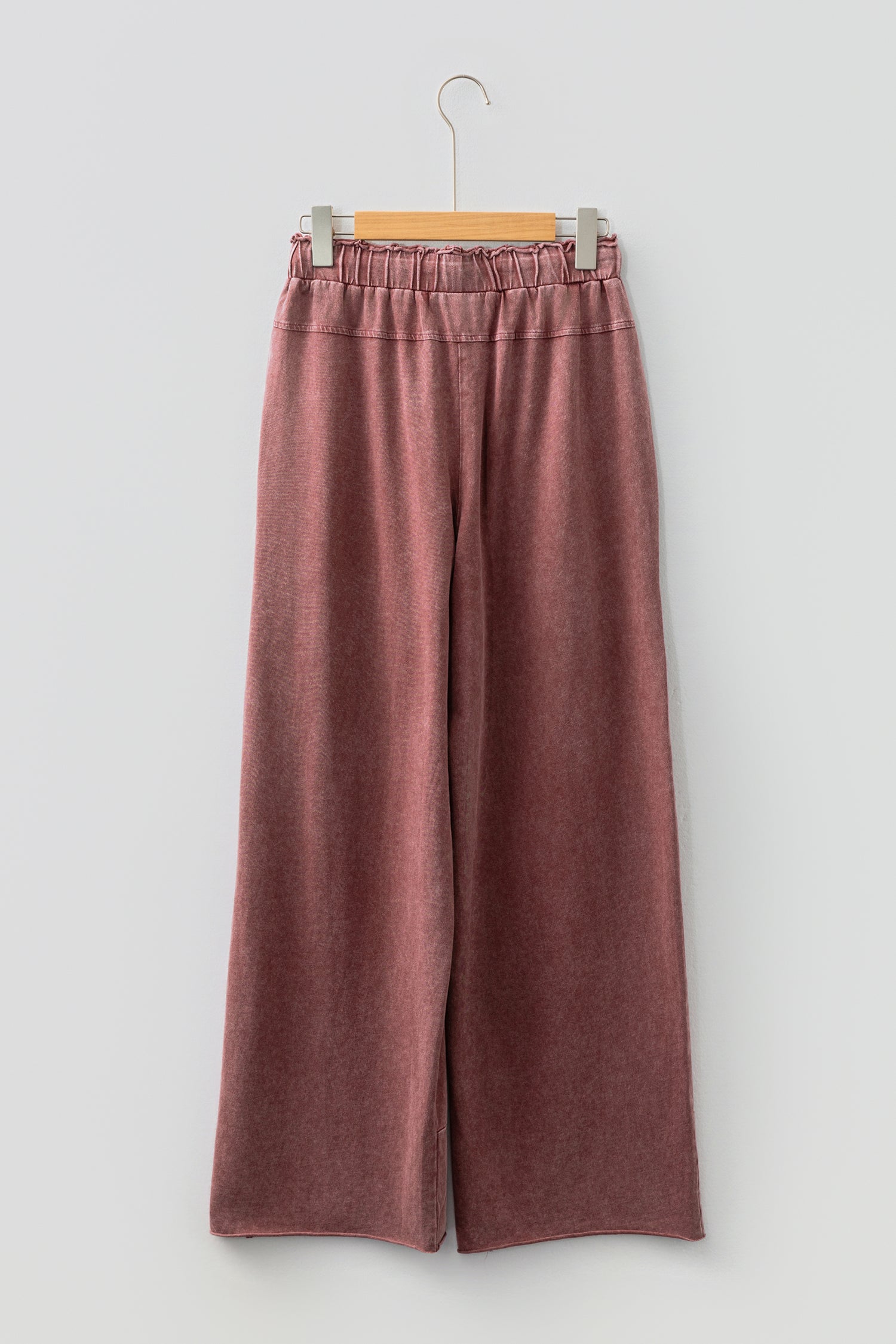 Wild Ginger  Mineral Wash Lace-up High Waist Raw Hem Patched Pocket Pants