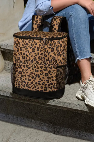 Thai Curry Leopard Print Waterproof Lightweight Insulation Knapsack