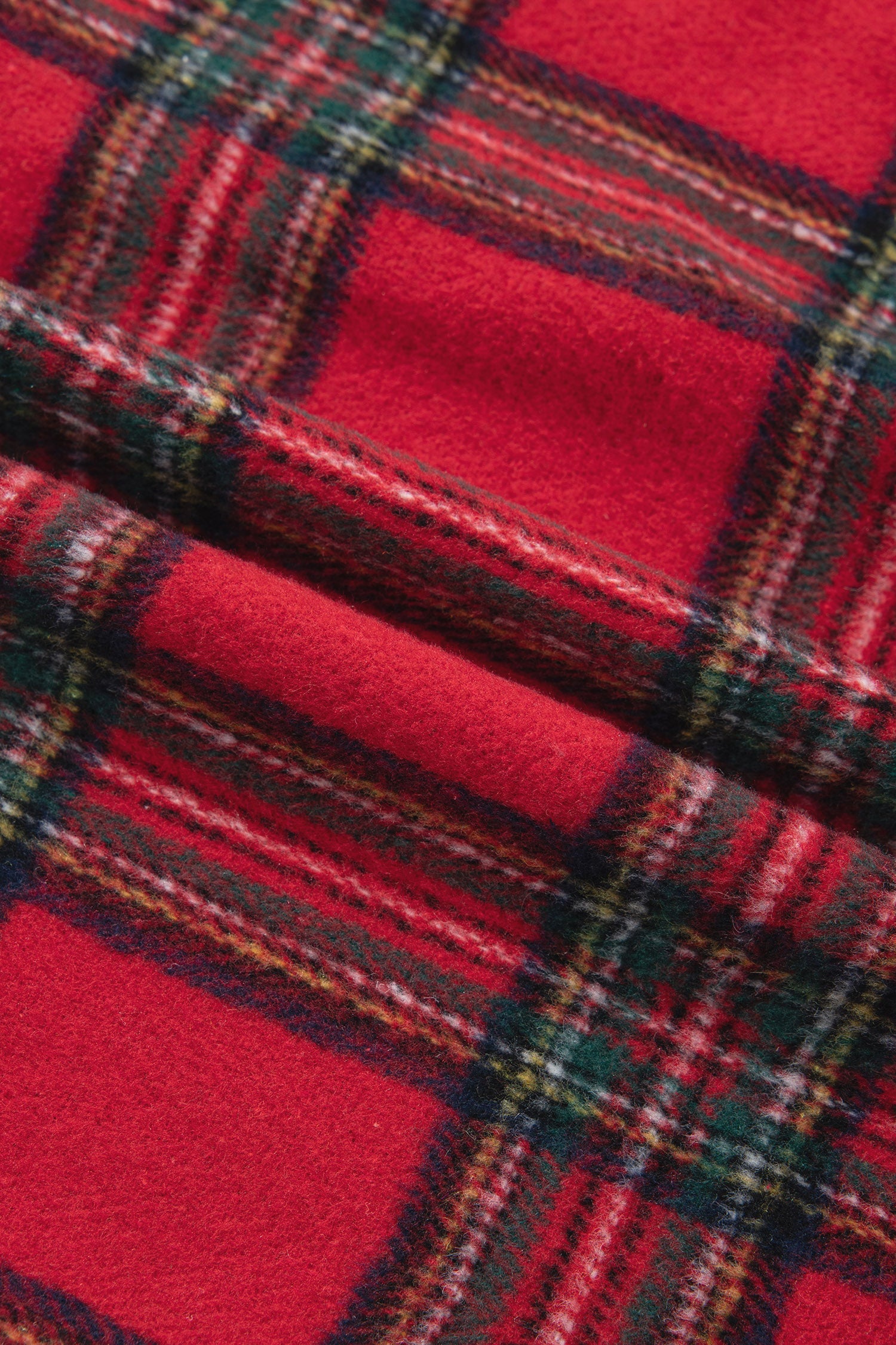 Red Plaid Button Front Shacket