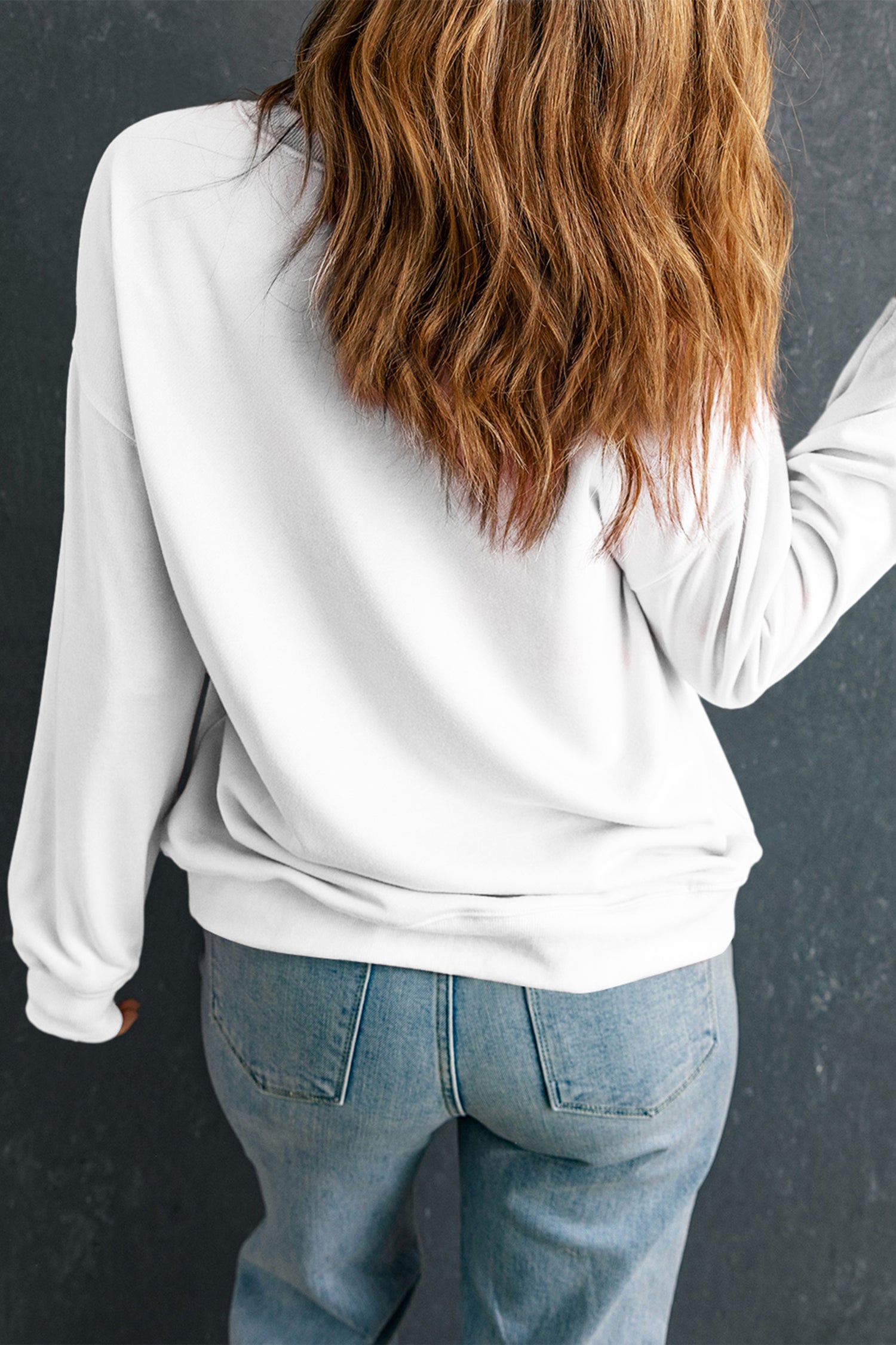 White NOT MY FIRST Rodeo Western Print Pullover Sweatshirt