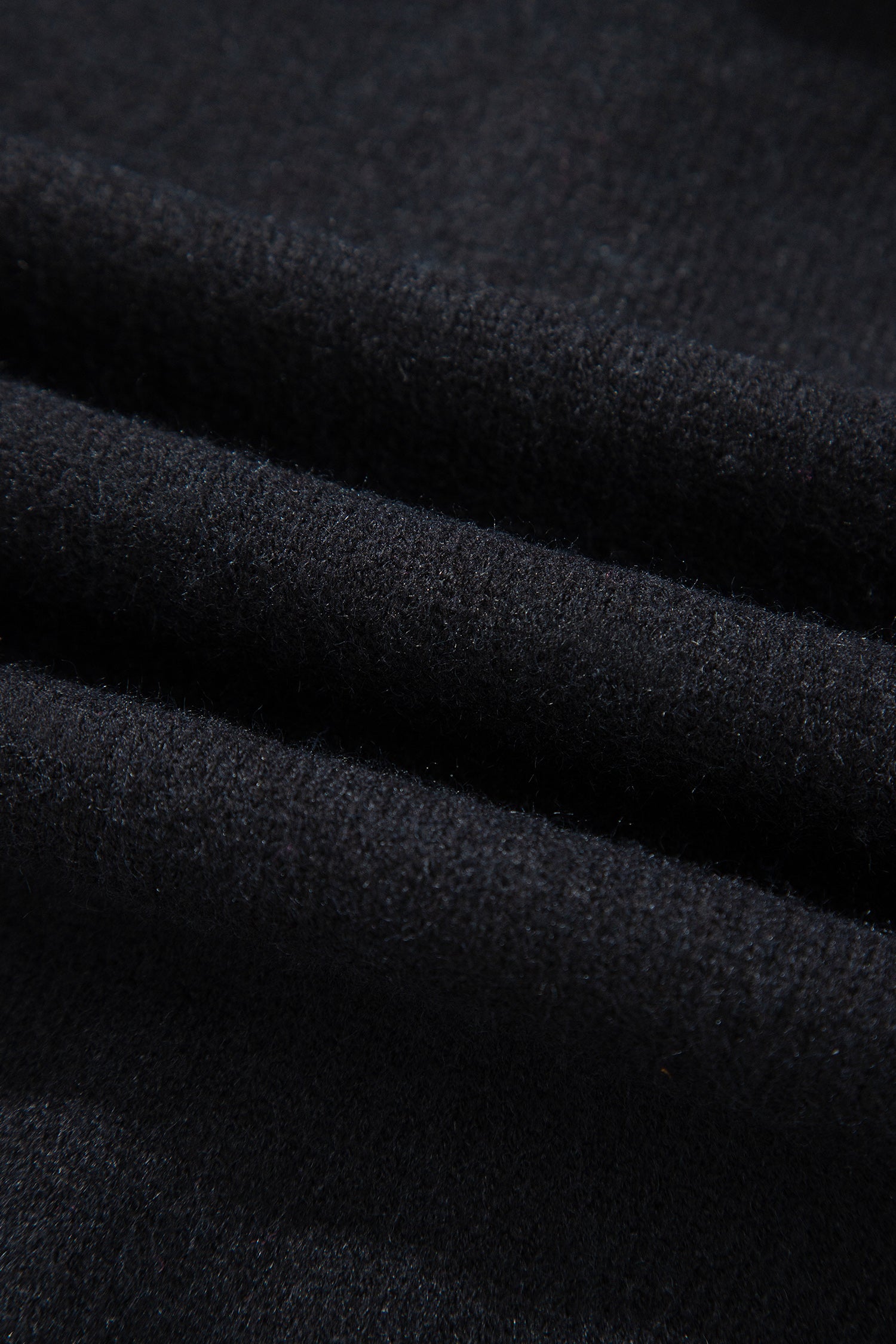 Black Denim Patchwork Collar Cuffed Casual Sweater