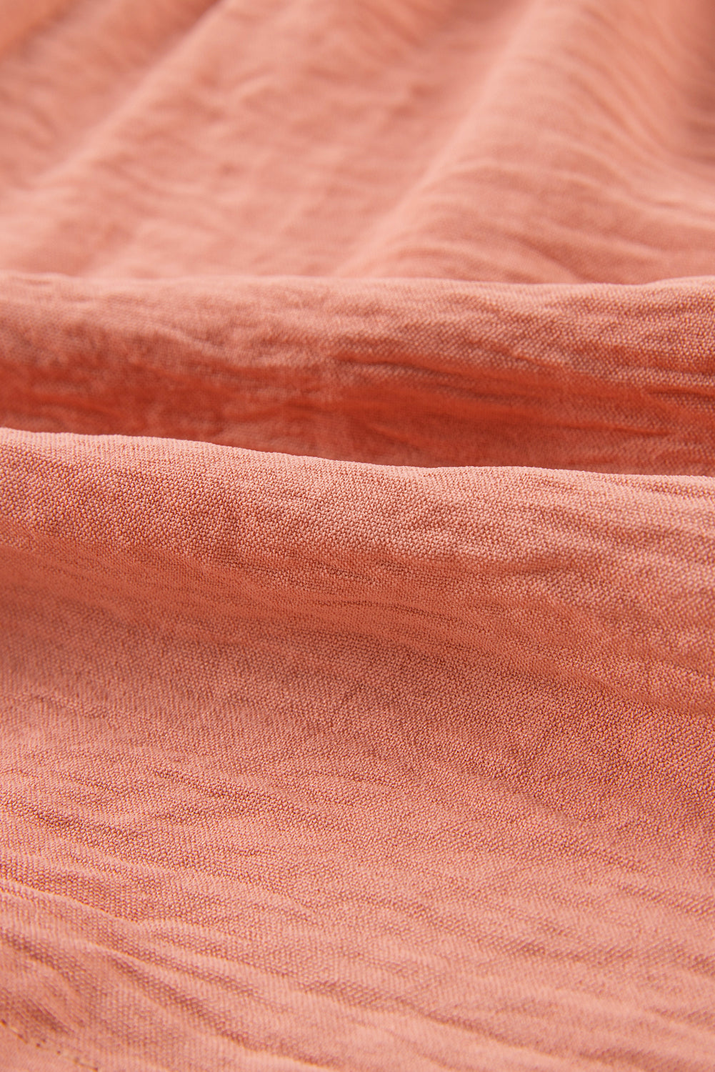 Apricot Pink Casual Pocketed Smocked Sleeveless Romper