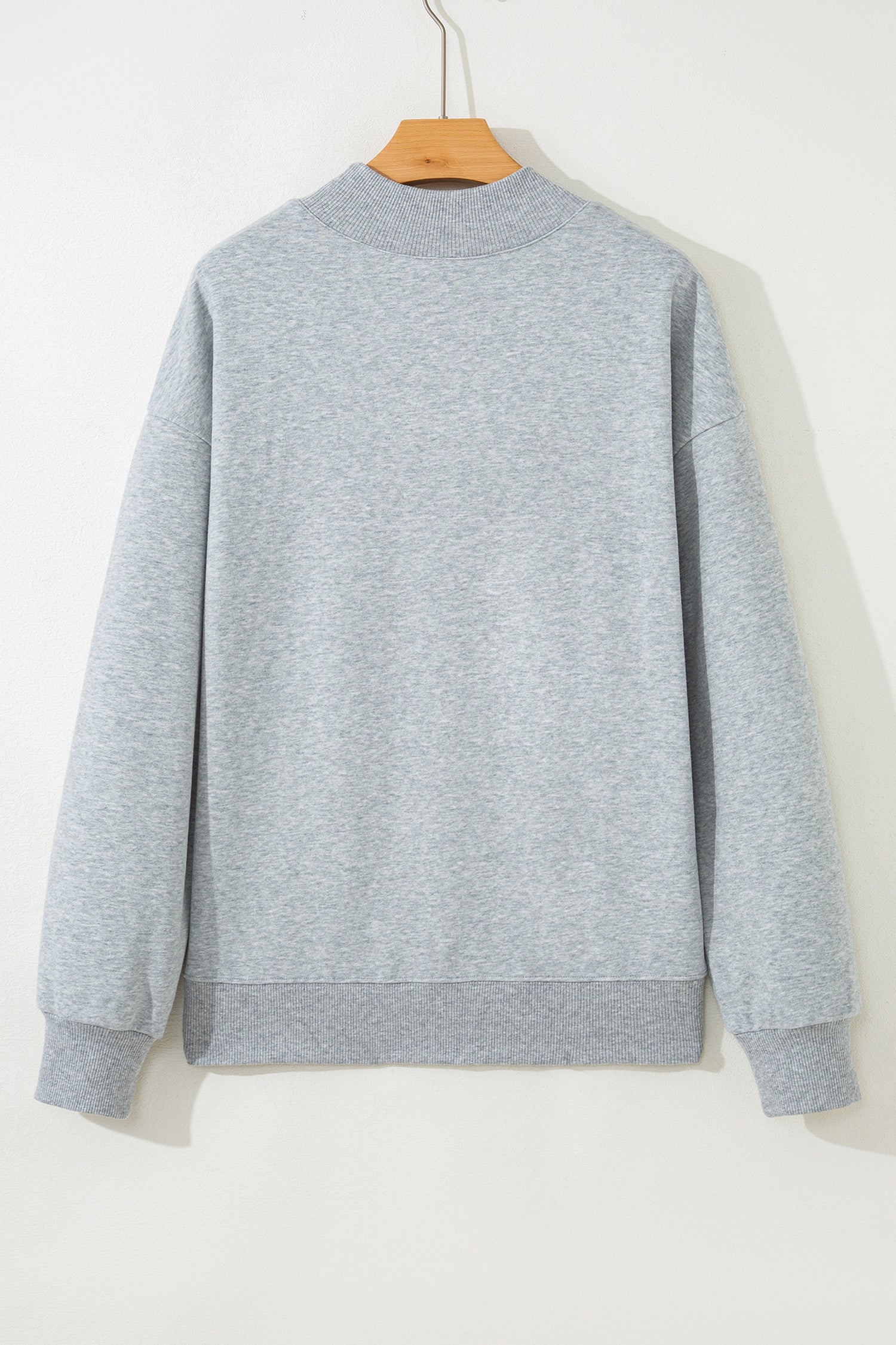 Gray GEORGIA Camo Letter Printed Mock Neck Sweatshirt