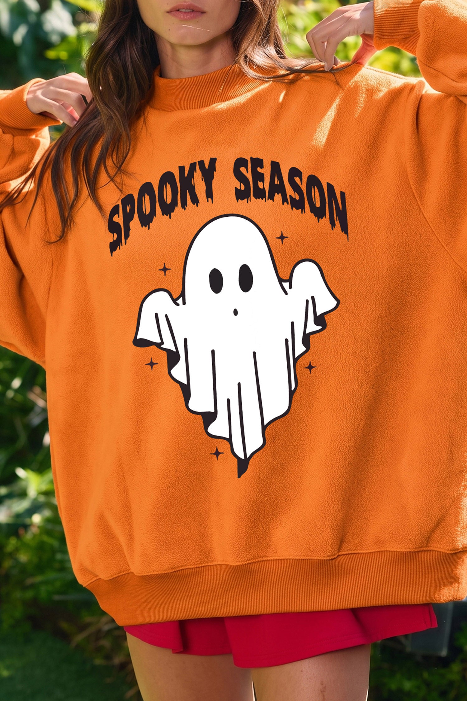 Carrot Spooky Season Mock Neck Halloween Sweatshirt