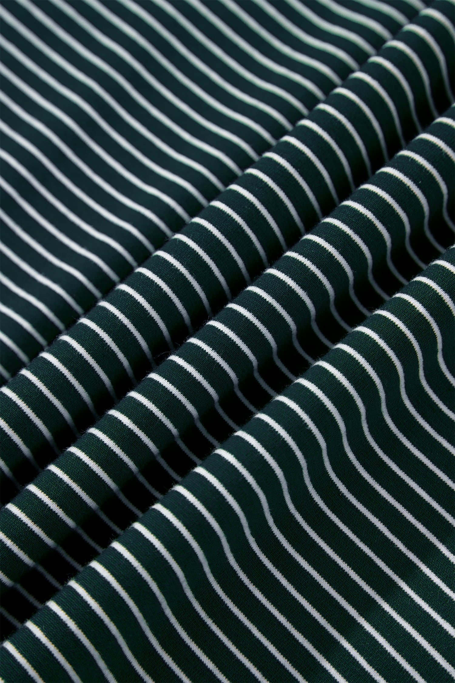 Green Stripe High Neck Dropped Shoulder Long Sleeve Casual Top
