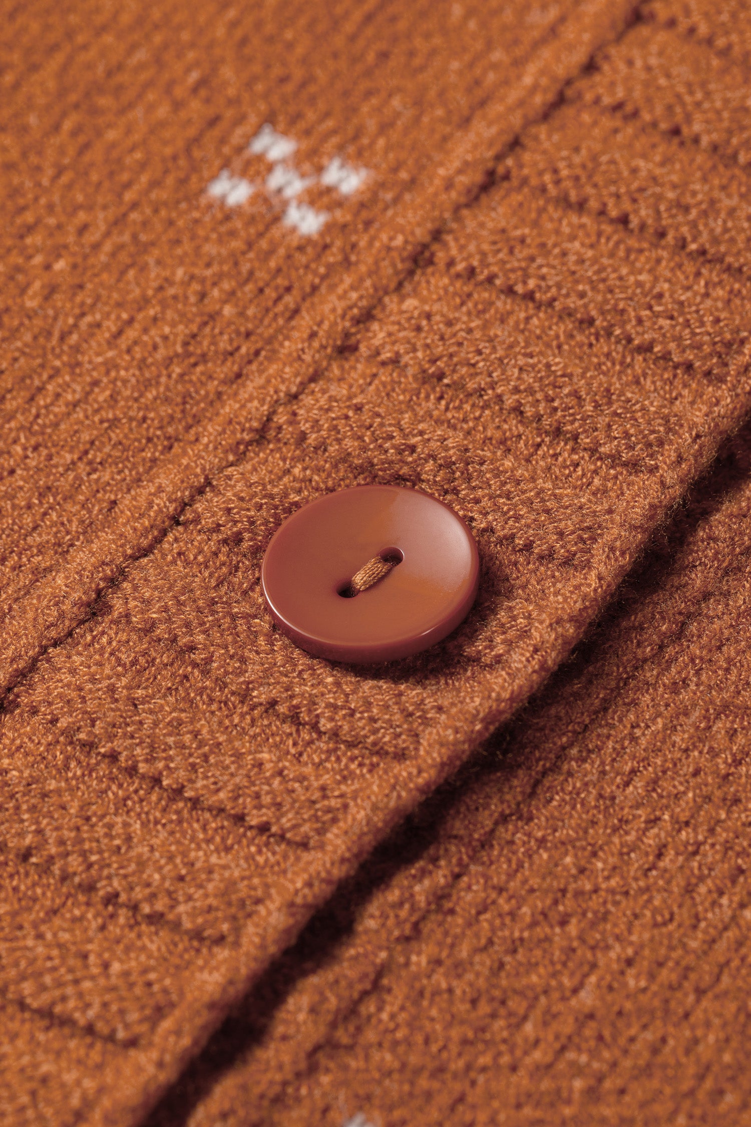 Russet Orange Peter Pan Collar Colorblock Long Sleeve Knitwear Cardigan
