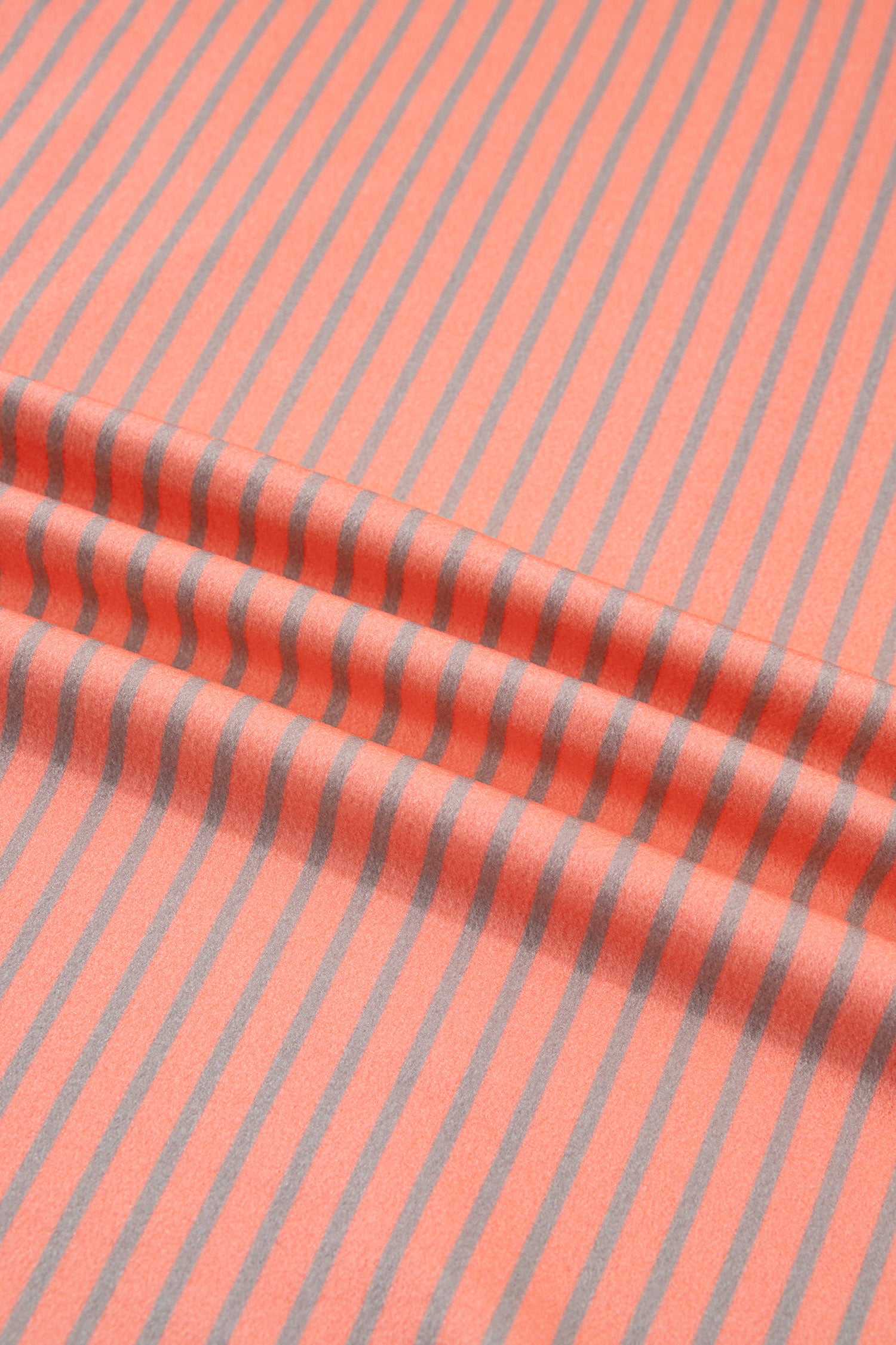 Orange Stripe Colorblock Detail Raw Seam Long Sleeve Top