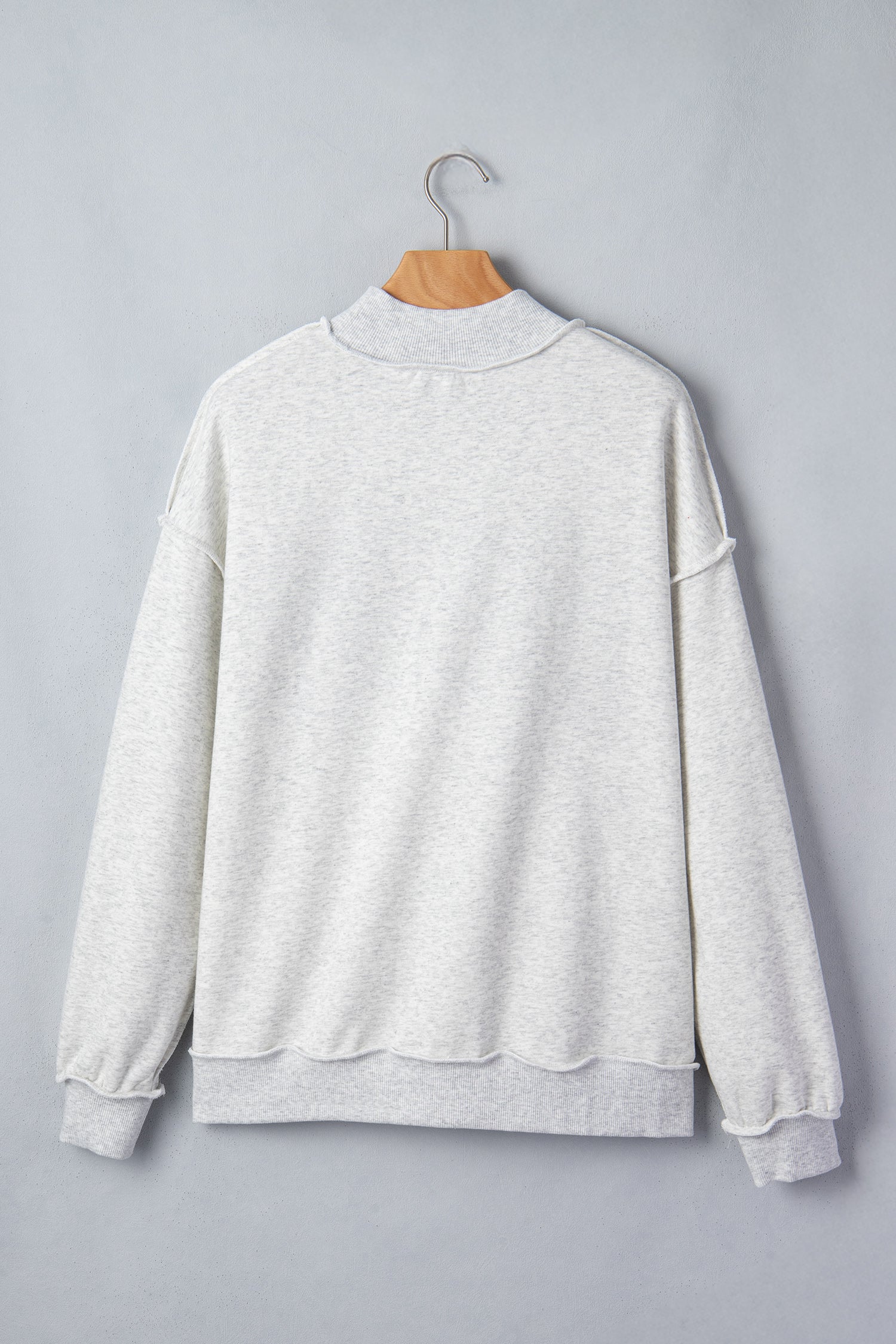 Light Grey AU/ TIGERS Reversible Printed Mock Neck Sweatshirt