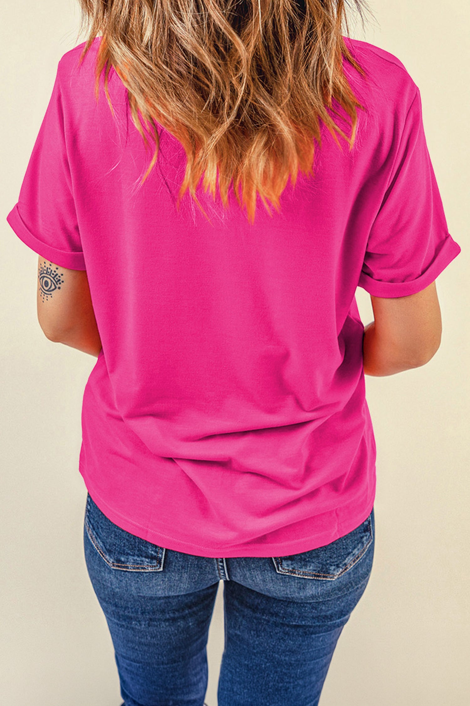 Rose Red ALOHA STATE OF MIND Flower Printed Tee