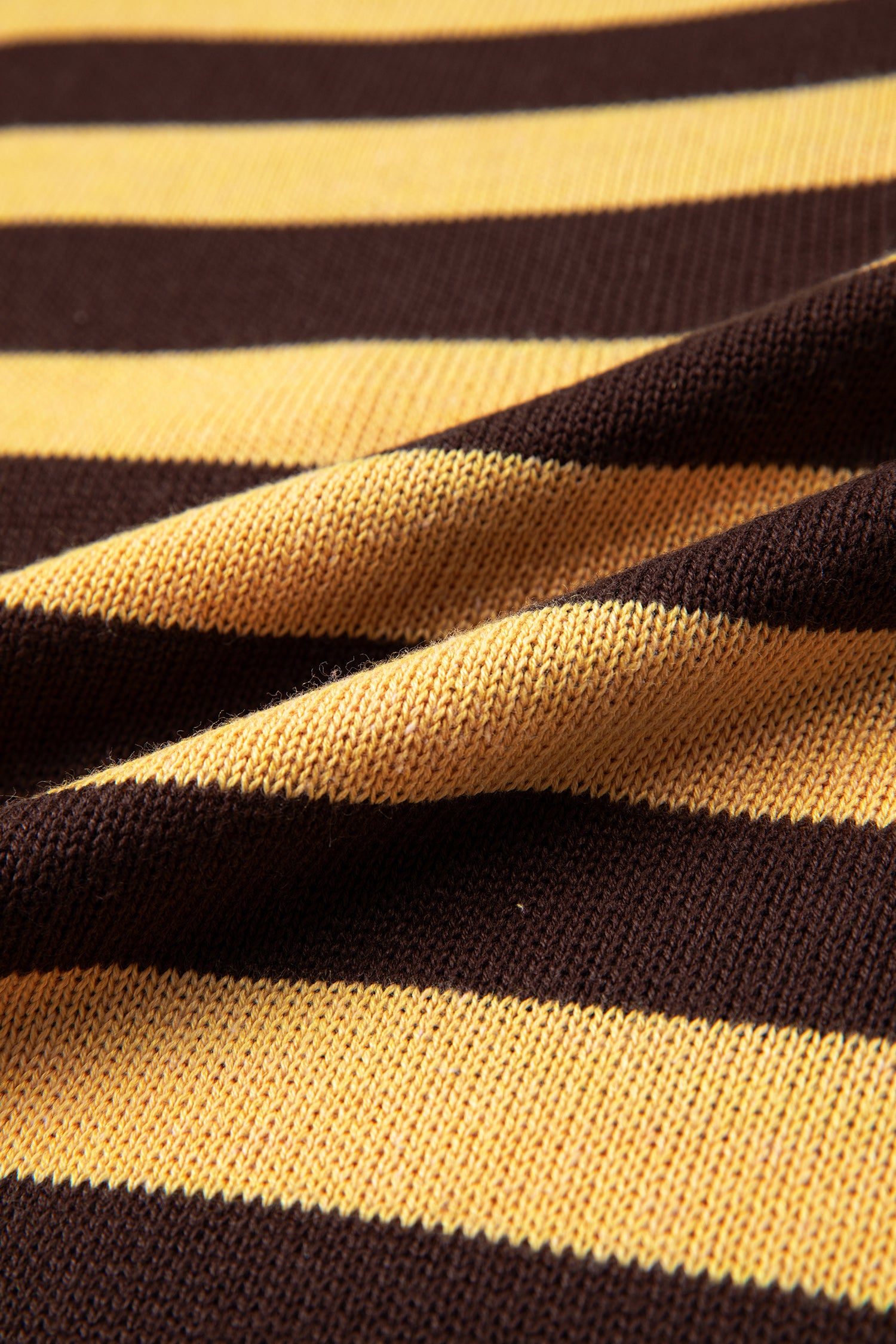 Brown Stripe Striped Drop Shoulder Colorblock Pullover Sweater