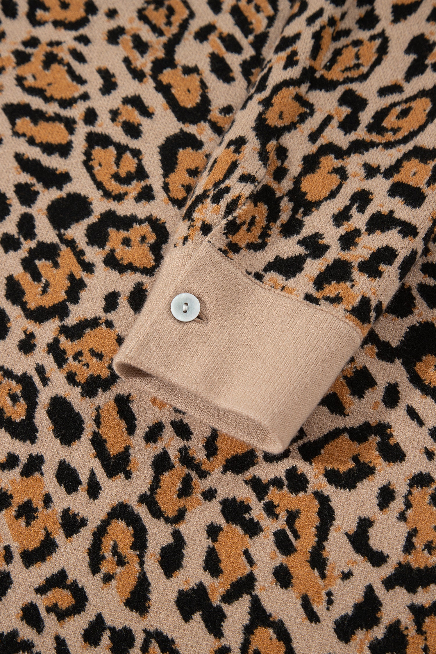 Brown Leopard Print Button-Up Cardigan Long Sleeve Cardigans