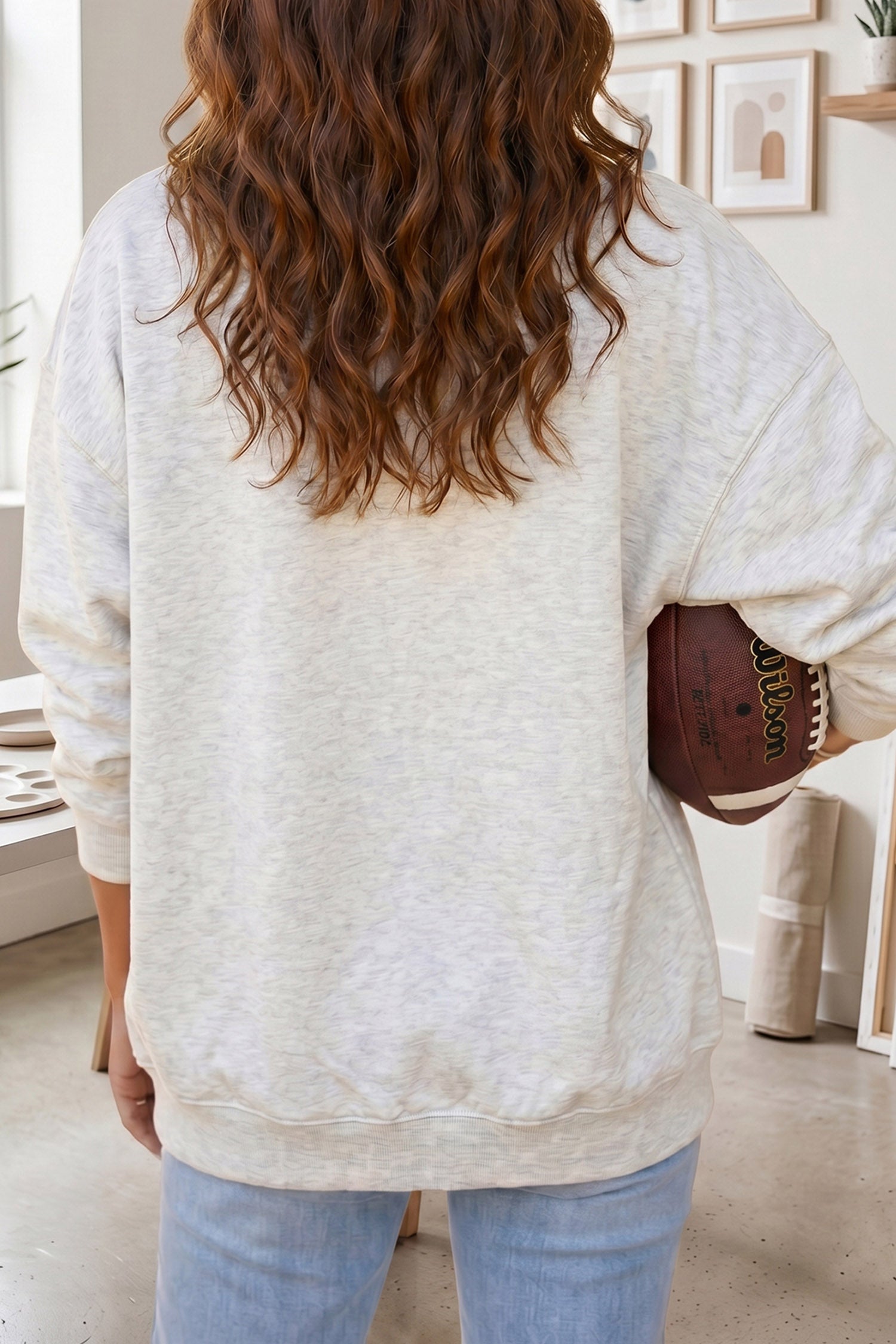 Light Grey Casual KY Open Front Tunic Sweatshirt