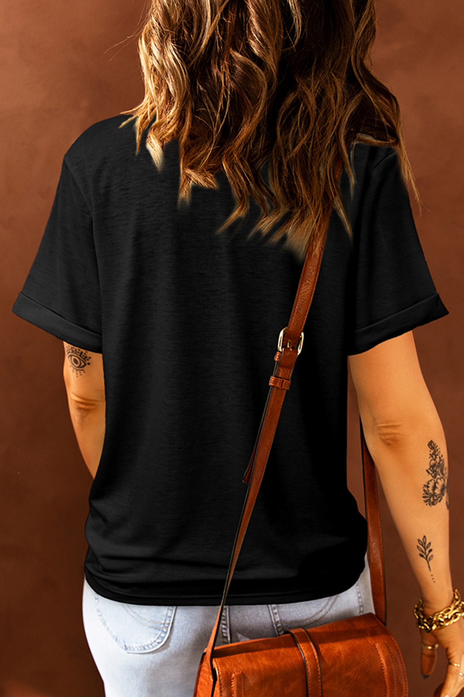 Black Thanksgiving Turkey Embroidered Short Sleeve Casual Shift T-Shirt