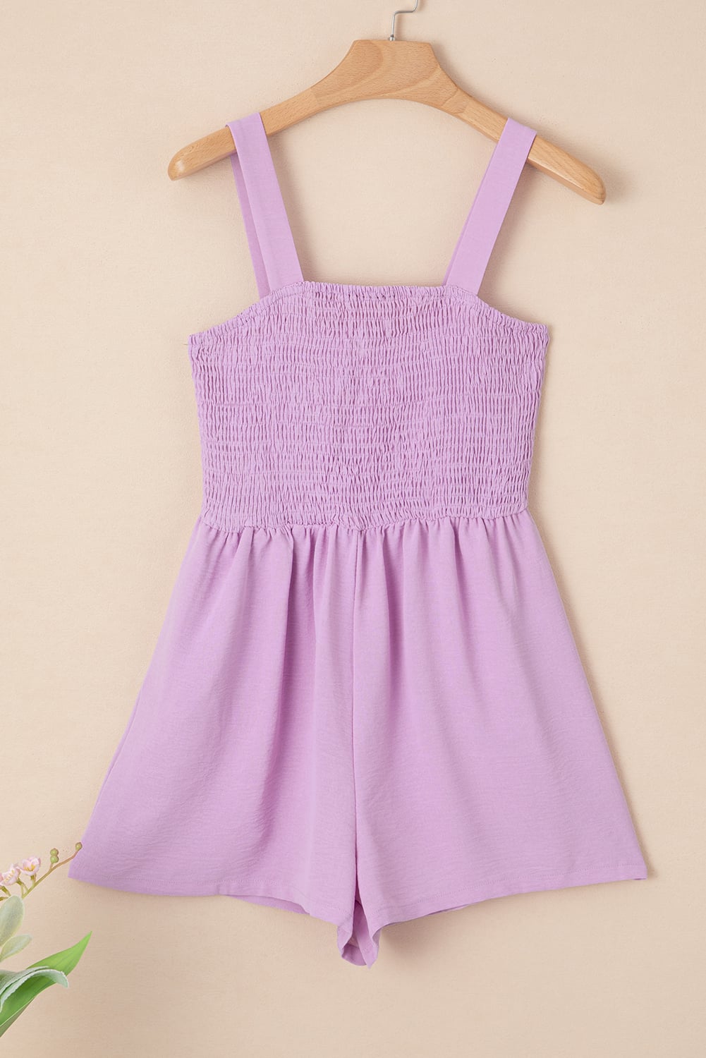 Phalaenopsis Casual Pocketed Smocked Sleeveless Romper