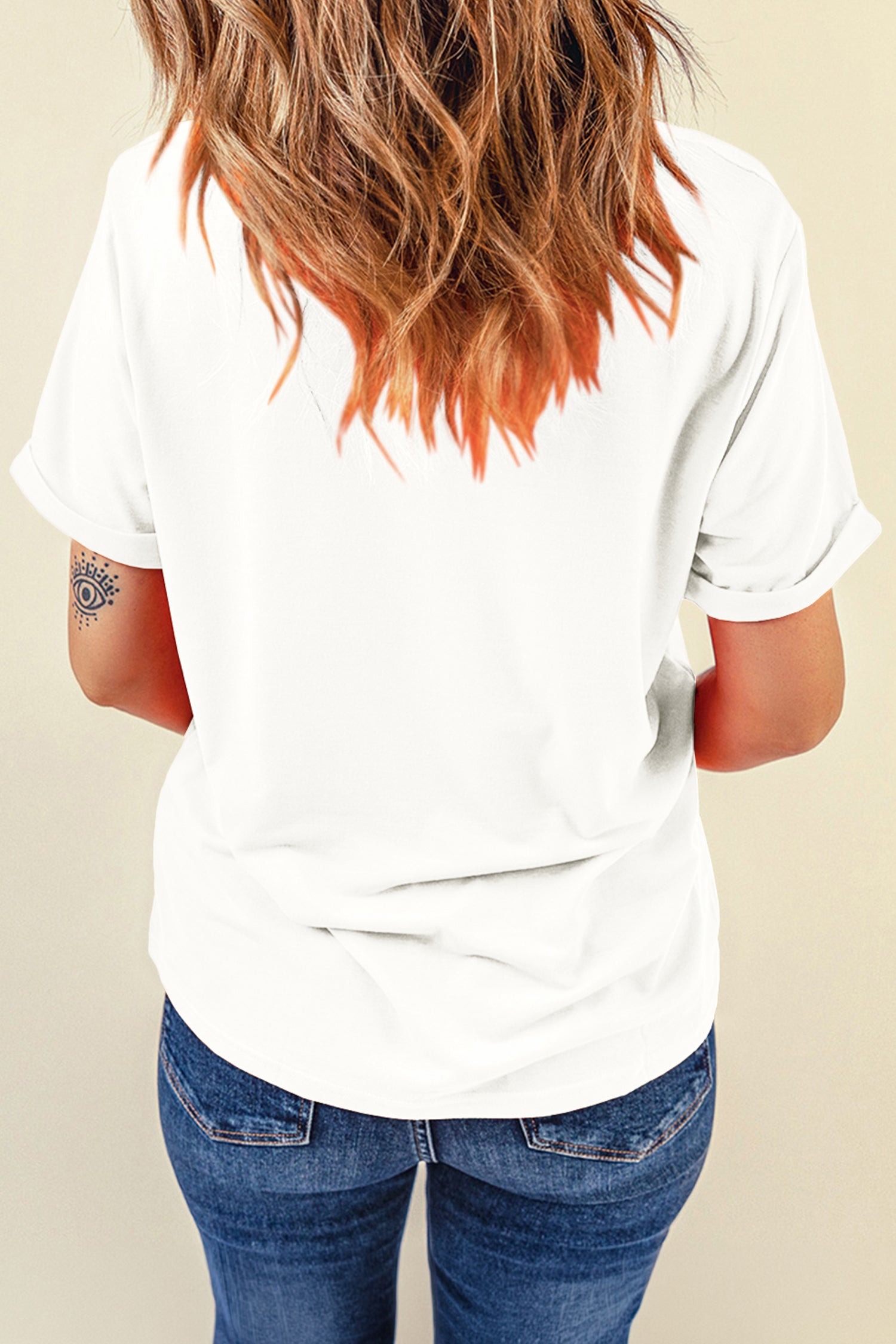 White Limon Cello La Dolce Vita Striped Graphic Tee